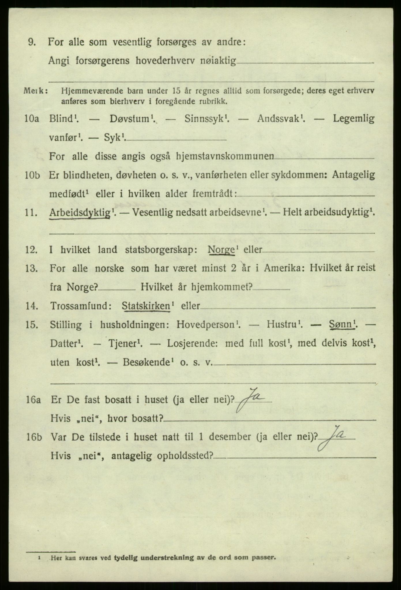 SAB, 1920 census for Jølster, 1920, p. 6031