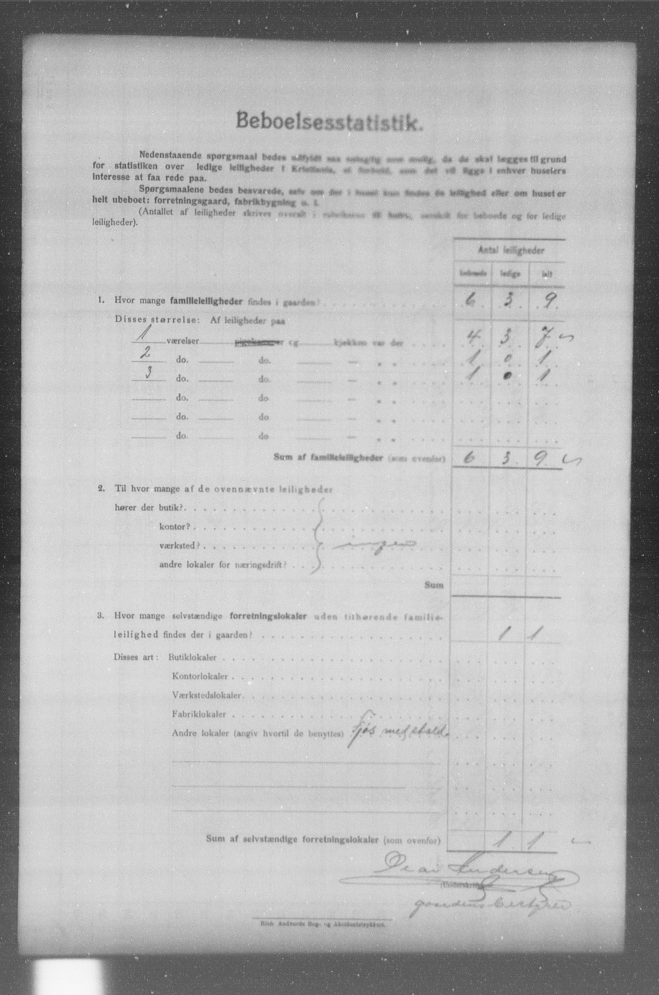 OBA, Municipal Census 1904 for Kristiania, 1904, p. 6707