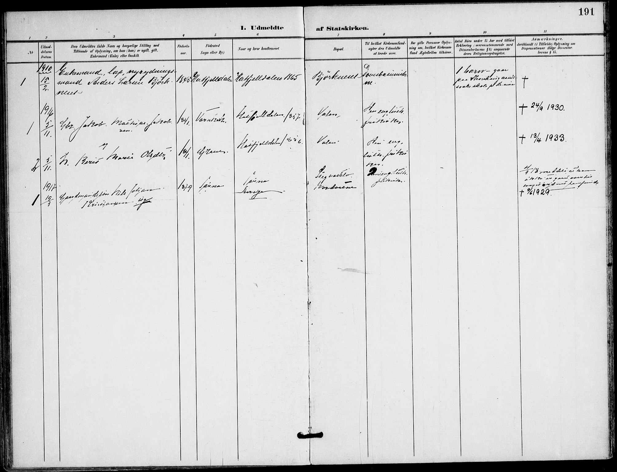 Ministerialprotokoller, klokkerbøker og fødselsregistre - Nordland, AV/SAT-A-1459/823/L0326: Parish register (official) no. 823A03, 1899-1919, p. 191