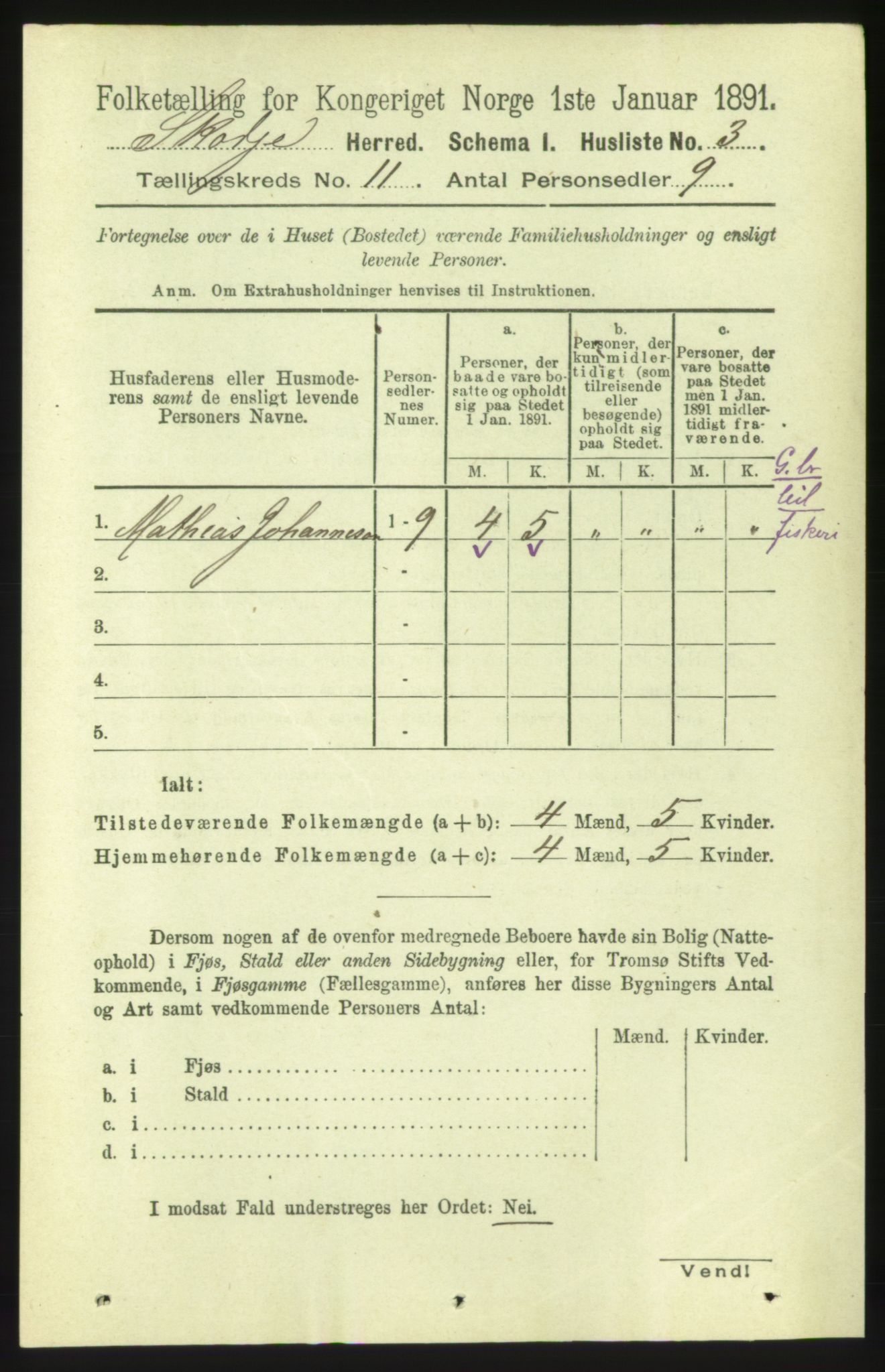 RA, 1891 census for 1529 Skodje, 1891, p. 2270