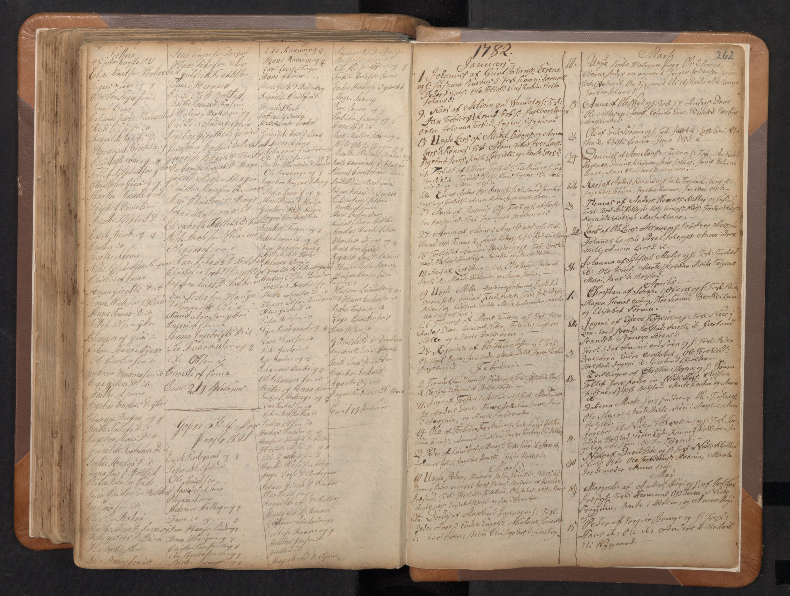 Luster sokneprestembete, SAB/A-81101/H/Haa/Haaa/L0002: Parish register (official) no. A 2, 1751-1796, p. 261b-262a