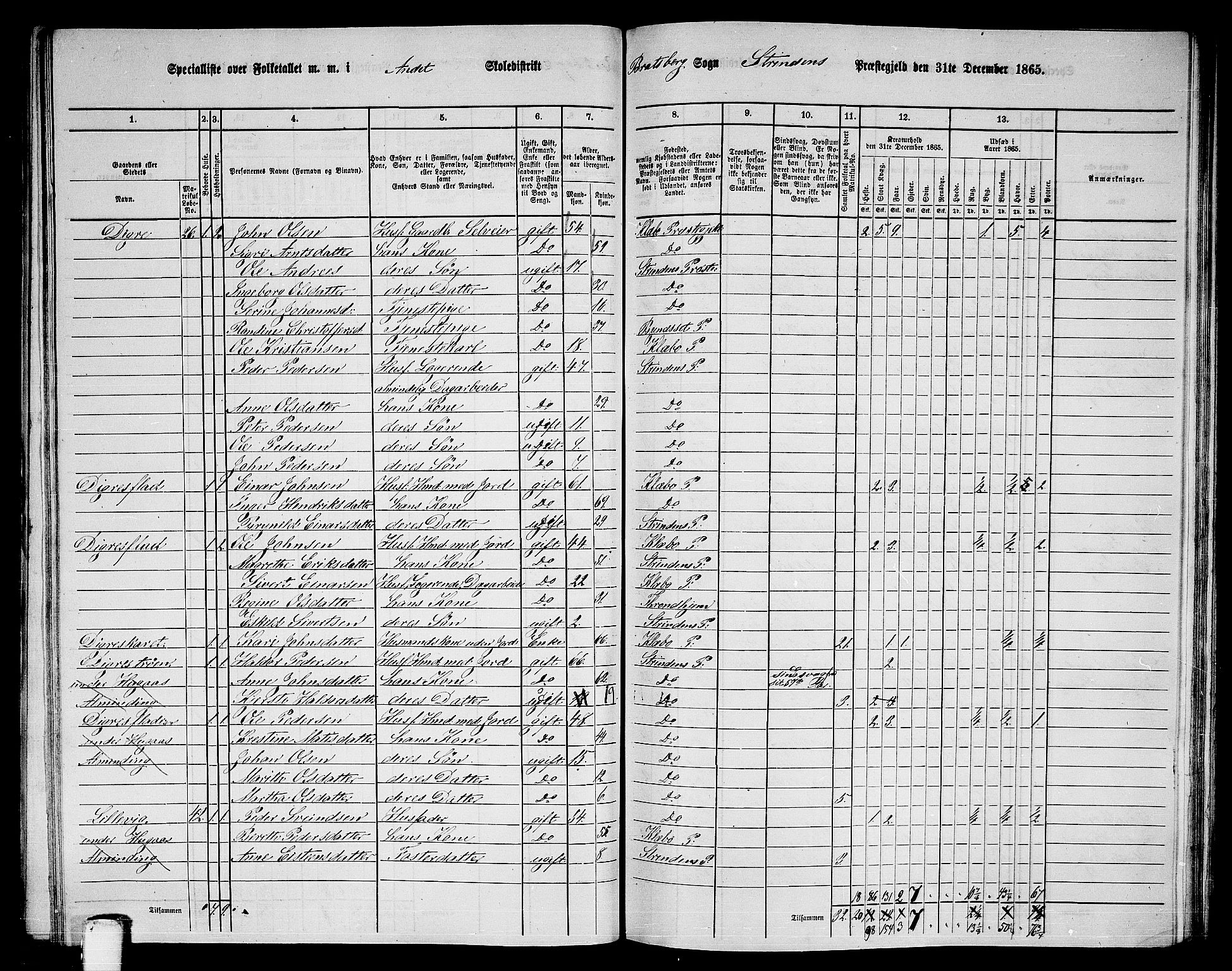 RA, 1865 census for Strinda, 1865, p. 179