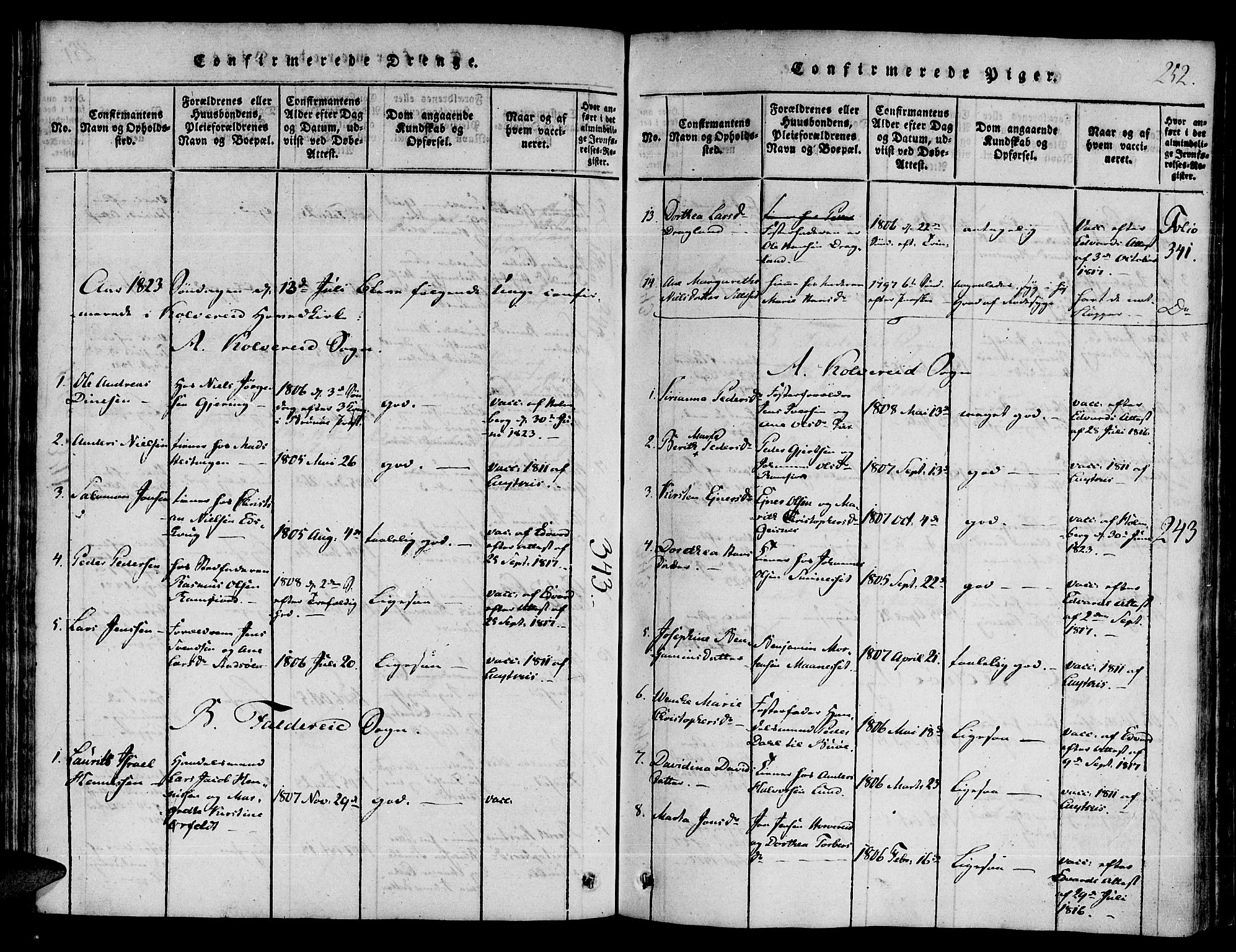 Ministerialprotokoller, klokkerbøker og fødselsregistre - Nord-Trøndelag, SAT/A-1458/780/L0636: Parish register (official) no. 780A03 /1, 1815-1830, p. 252