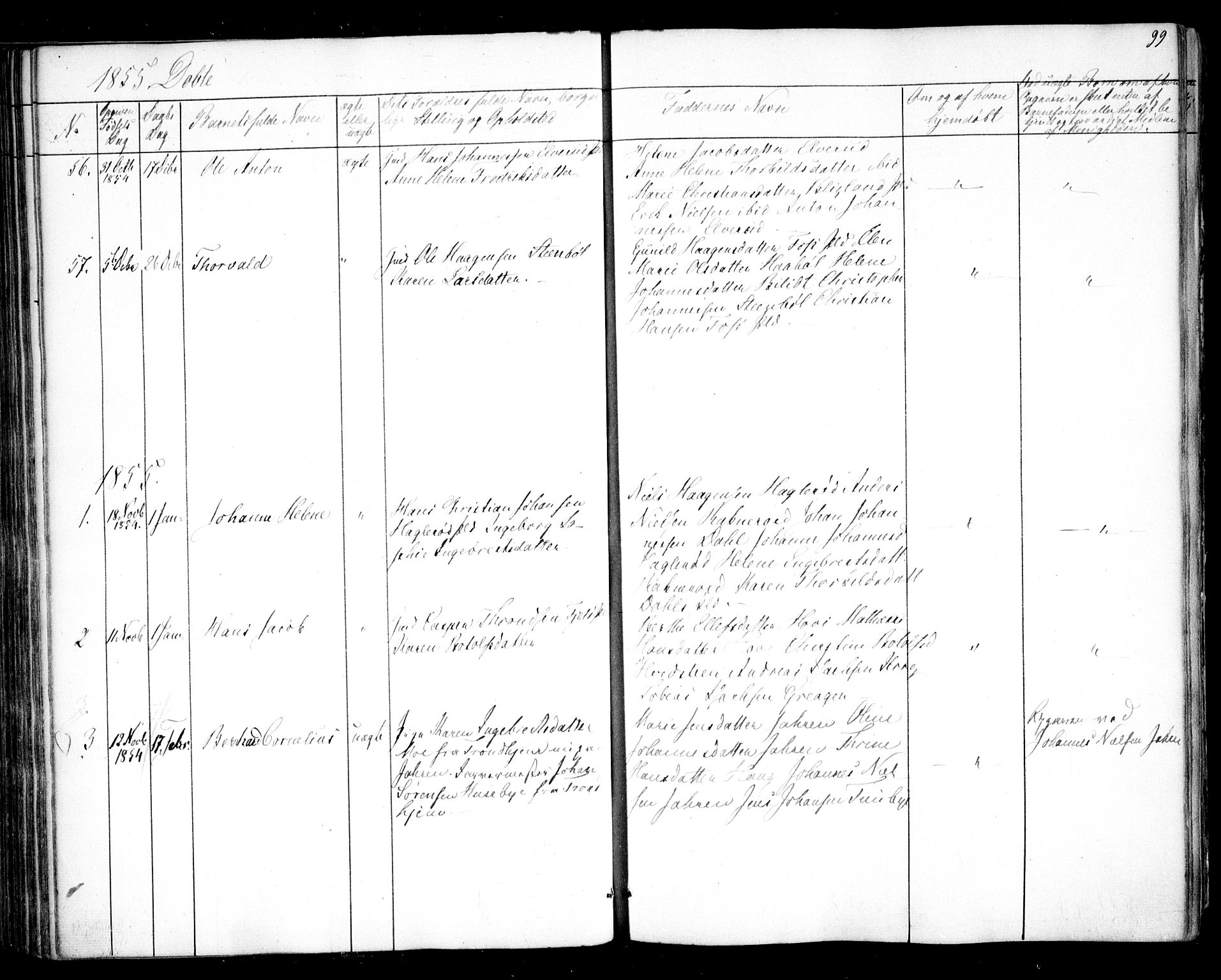 Hobøl prestekontor Kirkebøker, SAO/A-2002/F/Fa/L0003: Parish register (official) no. I 3, 1842-1864, p. 99