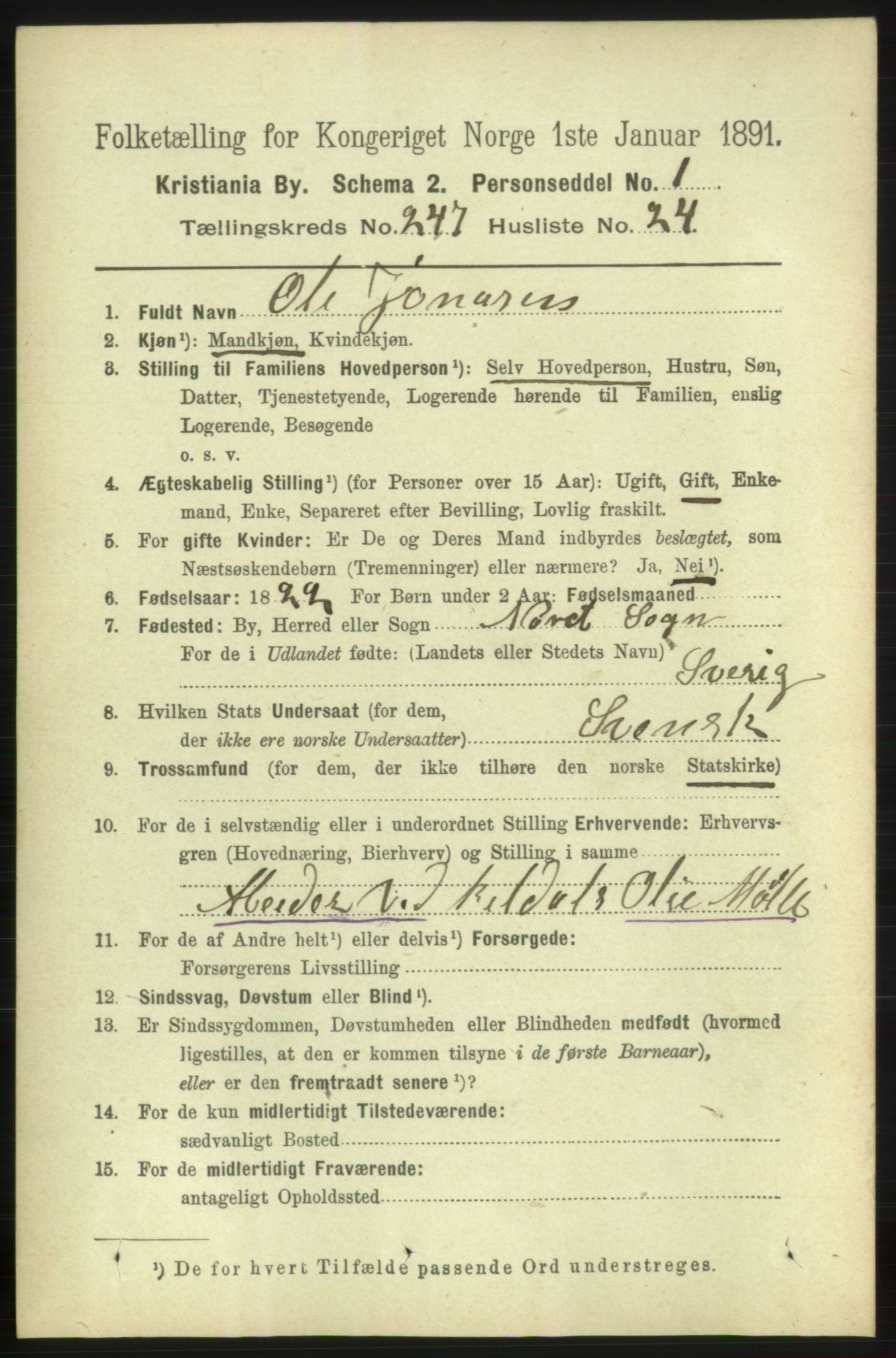 RA, 1891 census for 0301 Kristiania, 1891, p. 150994