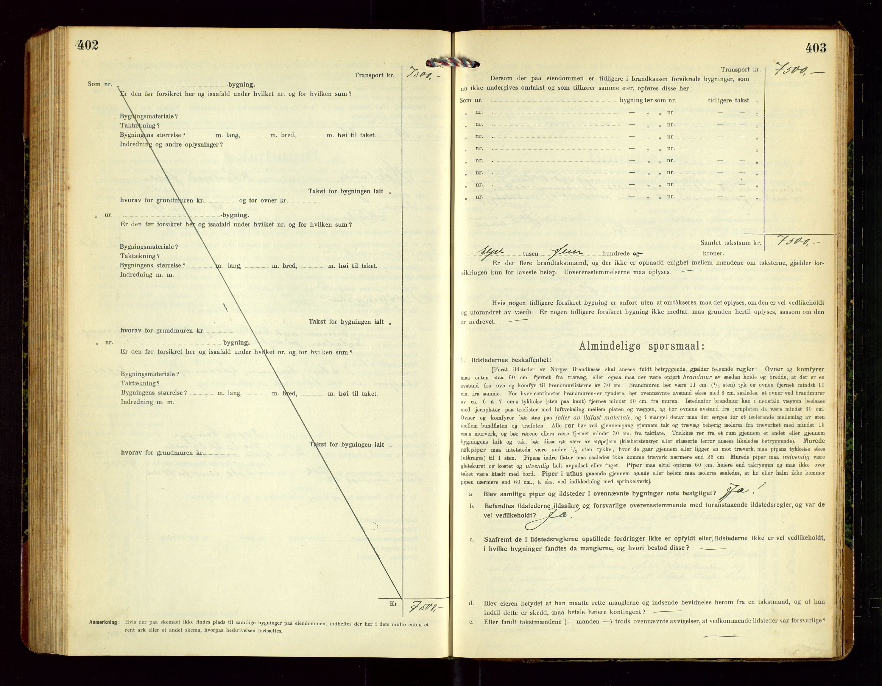 Høyland/Sandnes lensmannskontor, AV/SAST-A-100166/Gob/L0003: "Brandtakstprotokol", 1918-1924, p. 402-403