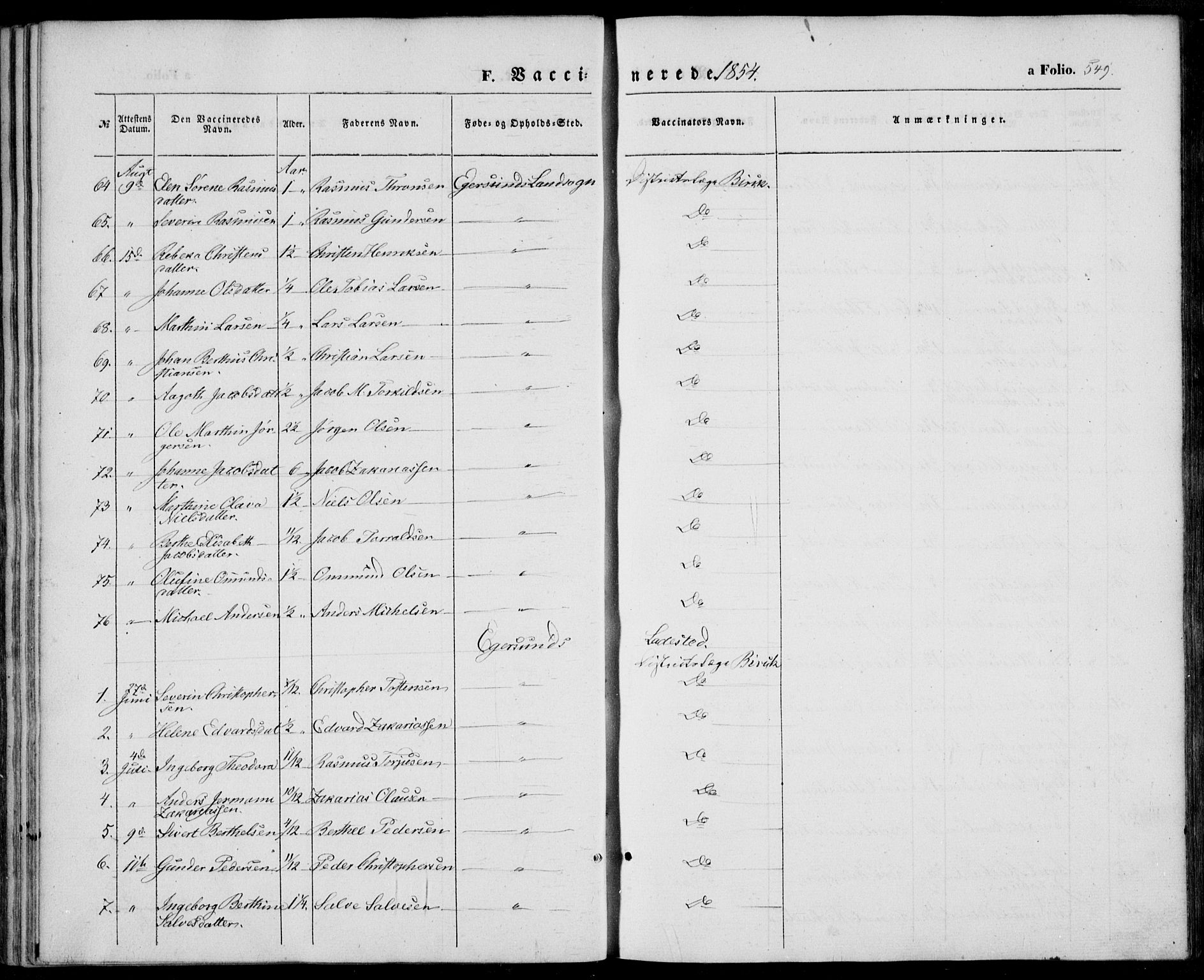 Eigersund sokneprestkontor, AV/SAST-A-101807/S08/L0013: Parish register (official) no. A 12.2, 1850-1865, p. 549