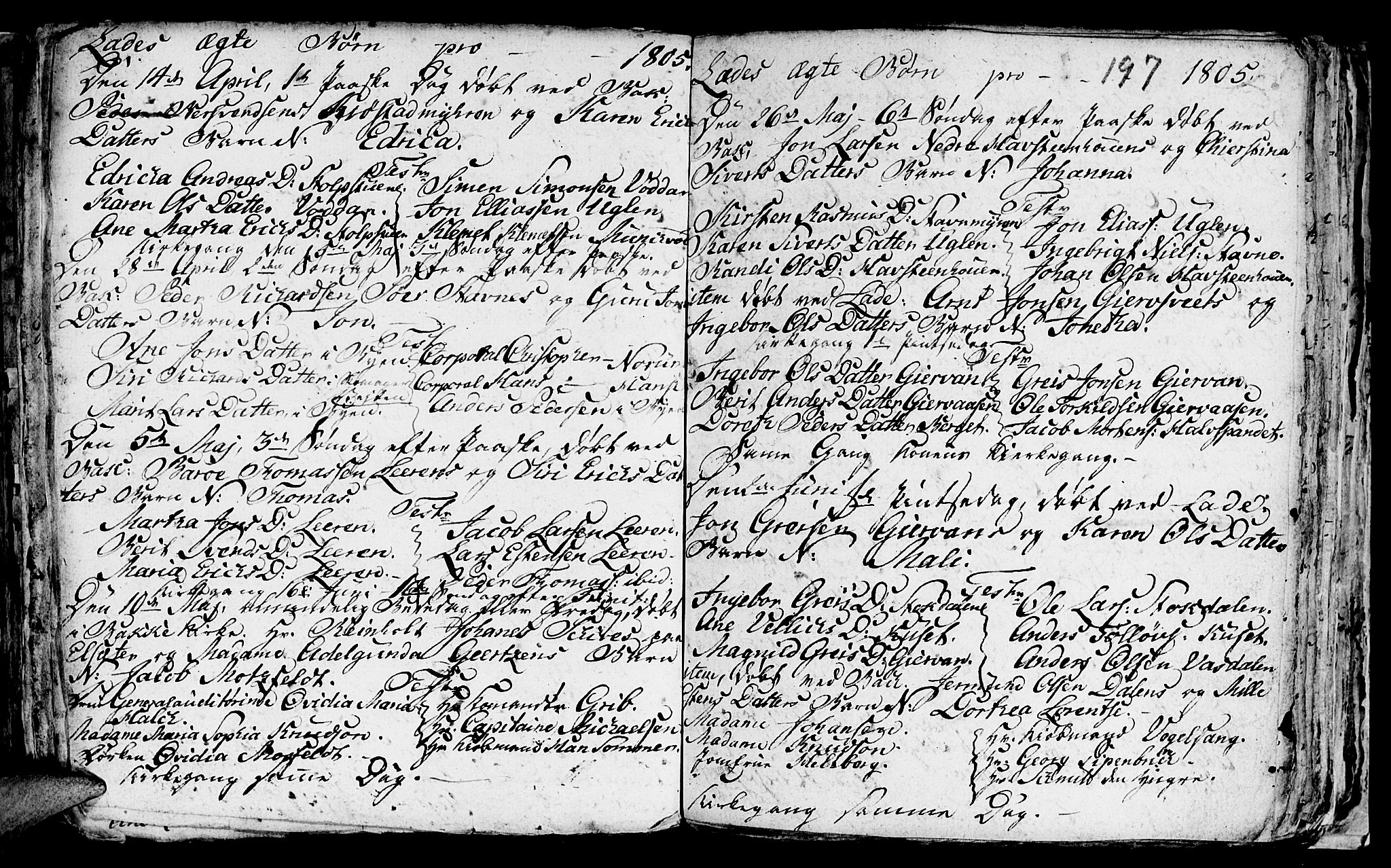 Ministerialprotokoller, klokkerbøker og fødselsregistre - Sør-Trøndelag, SAT/A-1456/606/L0305: Parish register (copy) no. 606C01, 1757-1819, p. 197