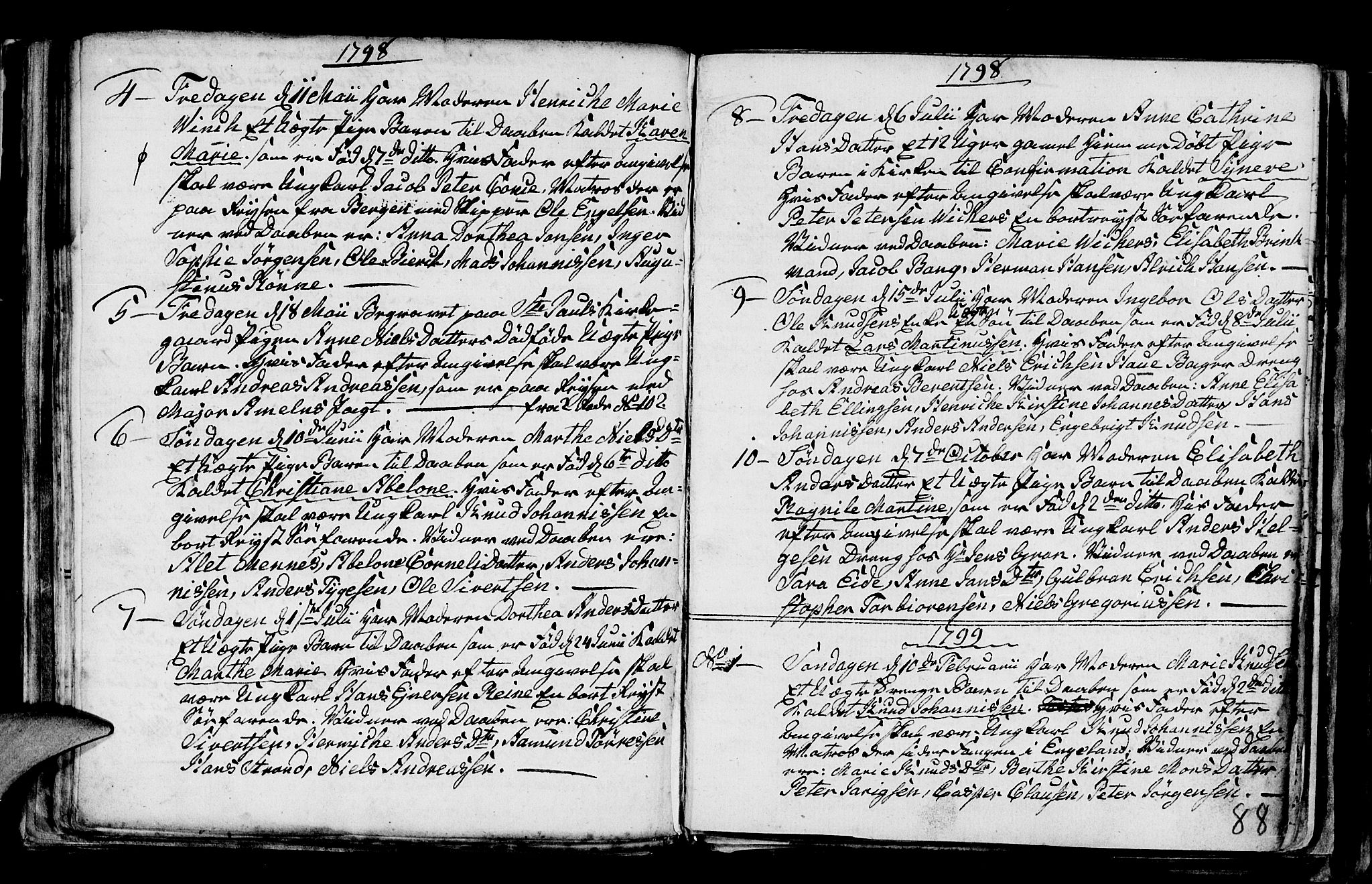 Nykirken Sokneprestembete, SAB/A-77101/H/Haa/L0001: Parish register (official) no. A 1, 1668-1820, p. 88