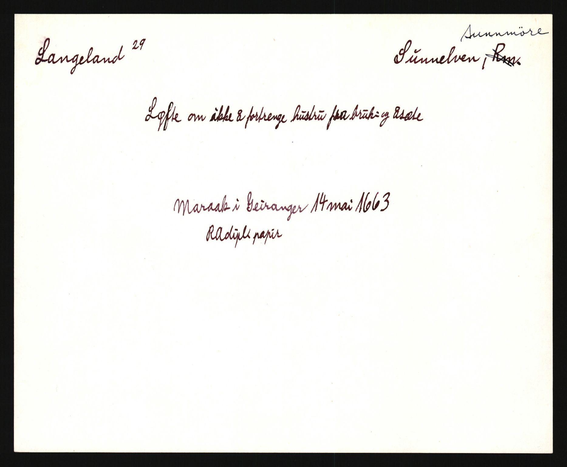 Riksarkivets diplomsamling, AV/RA-EA-5965/F35/F35e/L0031: Registreringssedler Møre og Romsdal, 1400-1700, p. 187