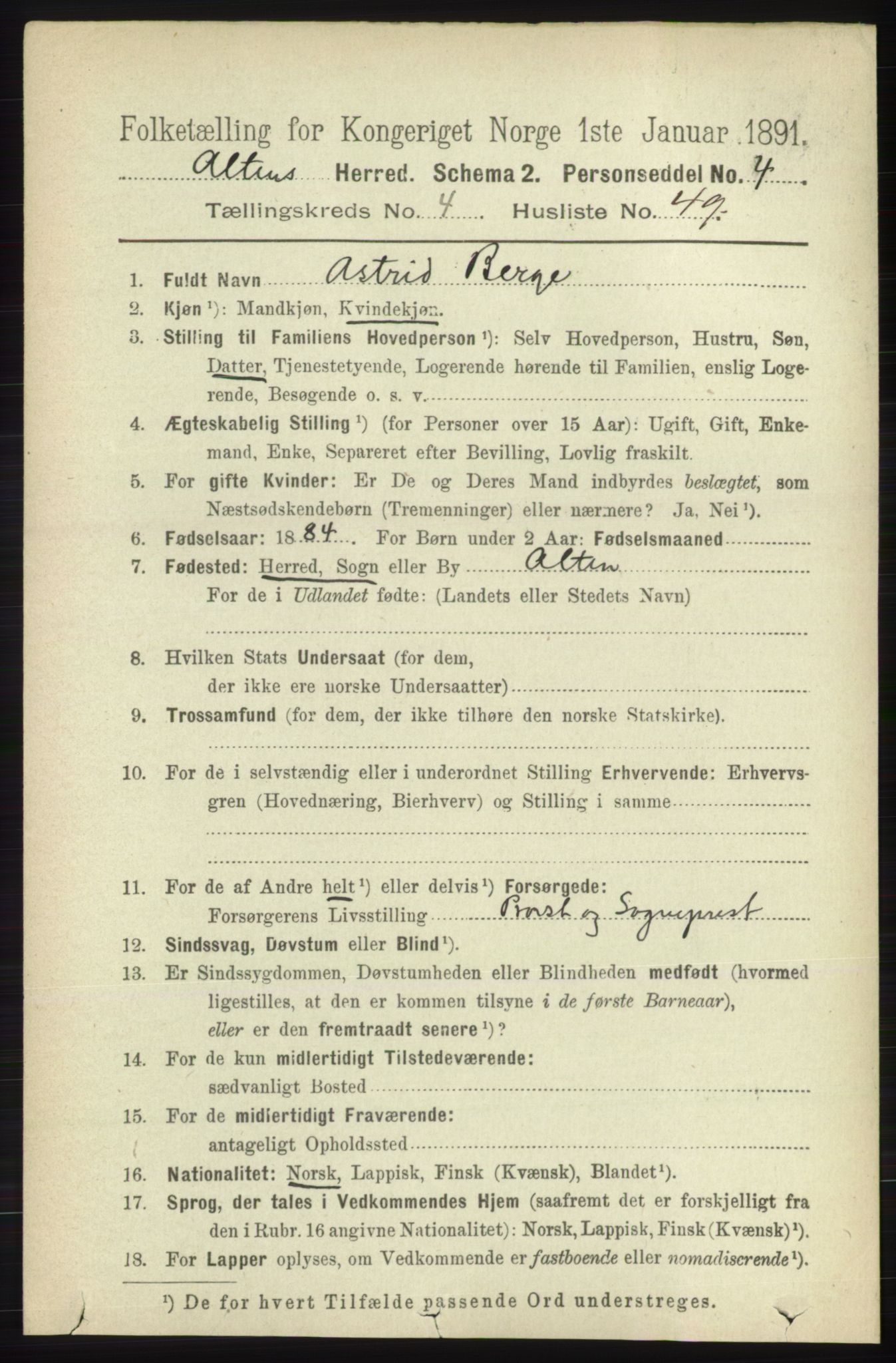 RA, 1891 census for 2012 Alta, 1891, p. 1612