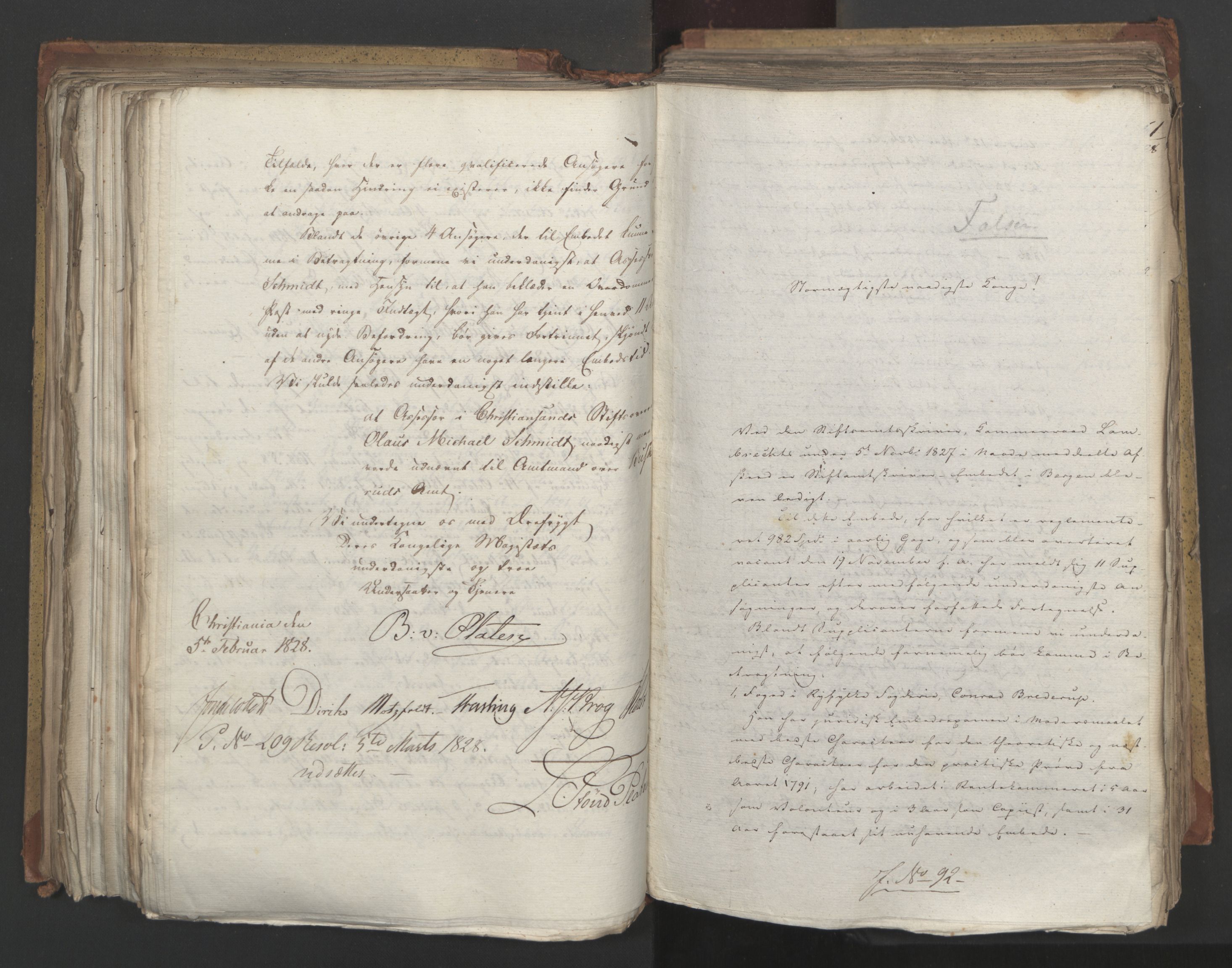 Statsrådsavdelingen i Stockholm, AV/RA-S-1003/D/Da/L0054: Regjeringsinnstillinger nr. 1-230, 1828, p. 320