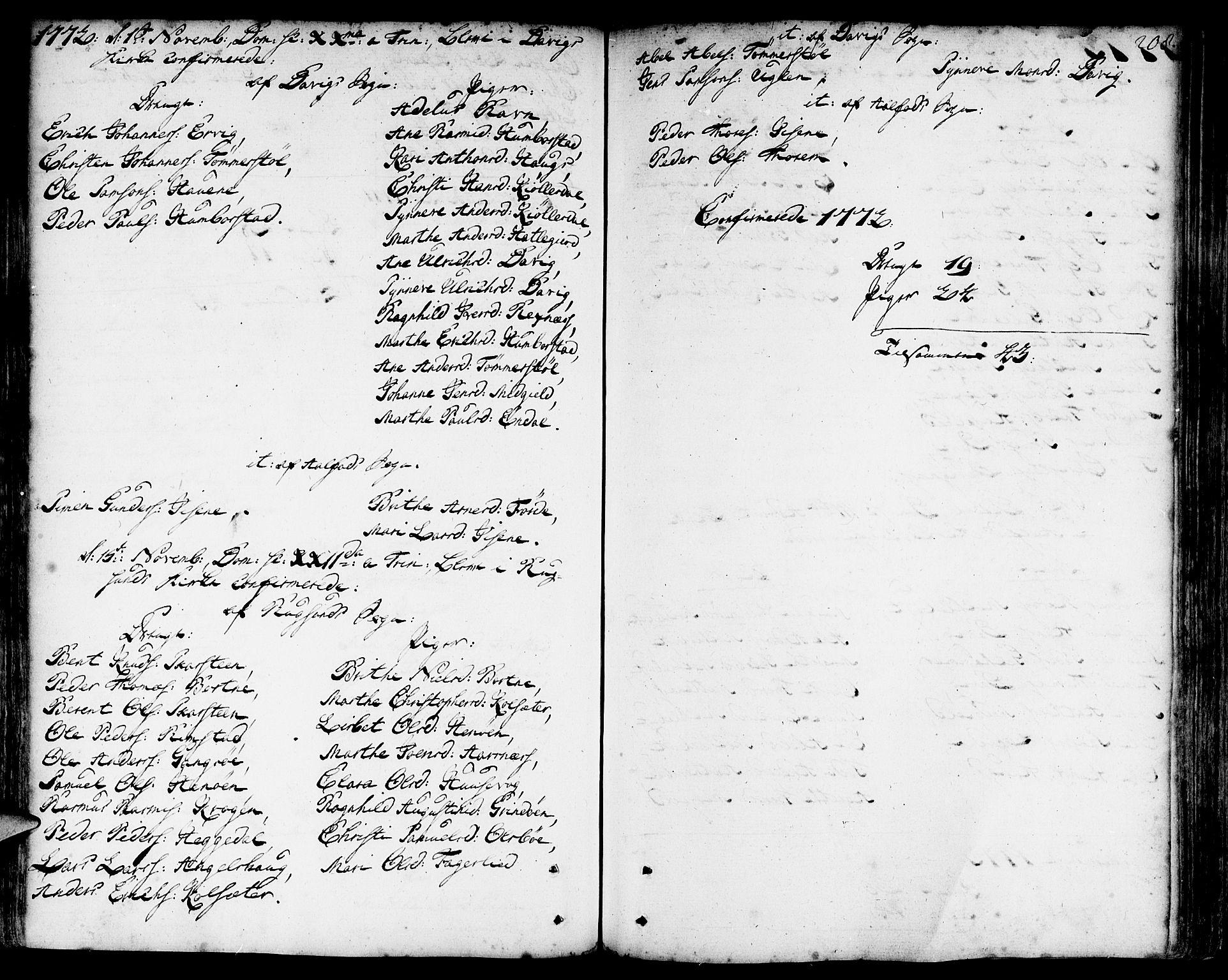 Davik sokneprestembete, SAB/A-79701/H/Haa/Haaa/L0002: Parish register (official) no. A 2, 1742-1816, p. 208