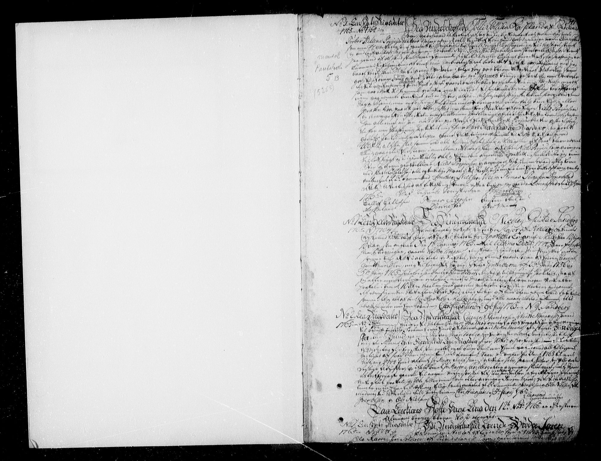 Mandal sorenskriveri, AV/SAK-1221-0005/001/G/Gb/Gba/L0008: Mortgage book no. 5b, 1765-1777, p. 341