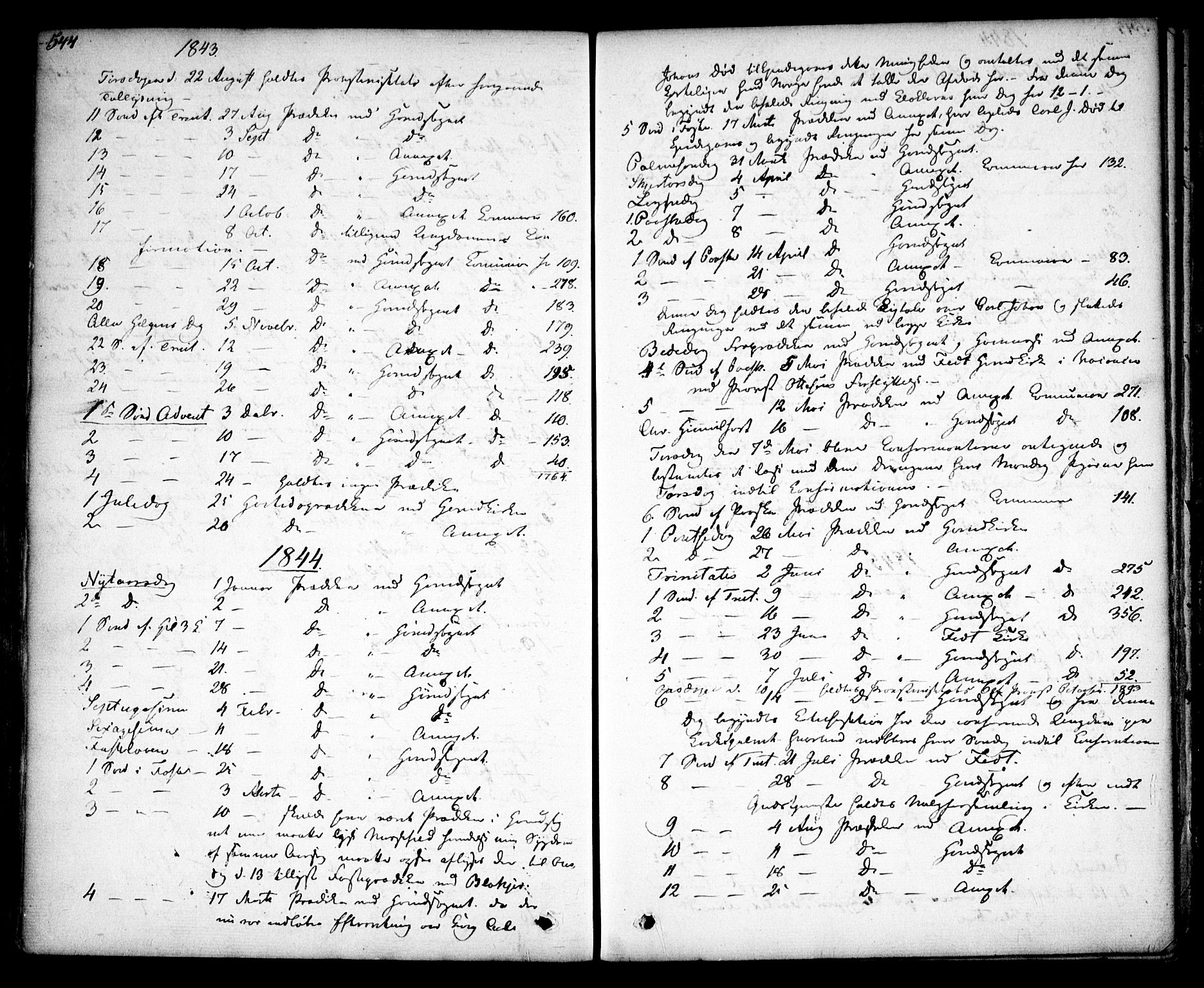 Aurskog prestekontor Kirkebøker, SAO/A-10304a/F/Fa/L0006: Parish register (official) no. I 6, 1829-1853, p. 544