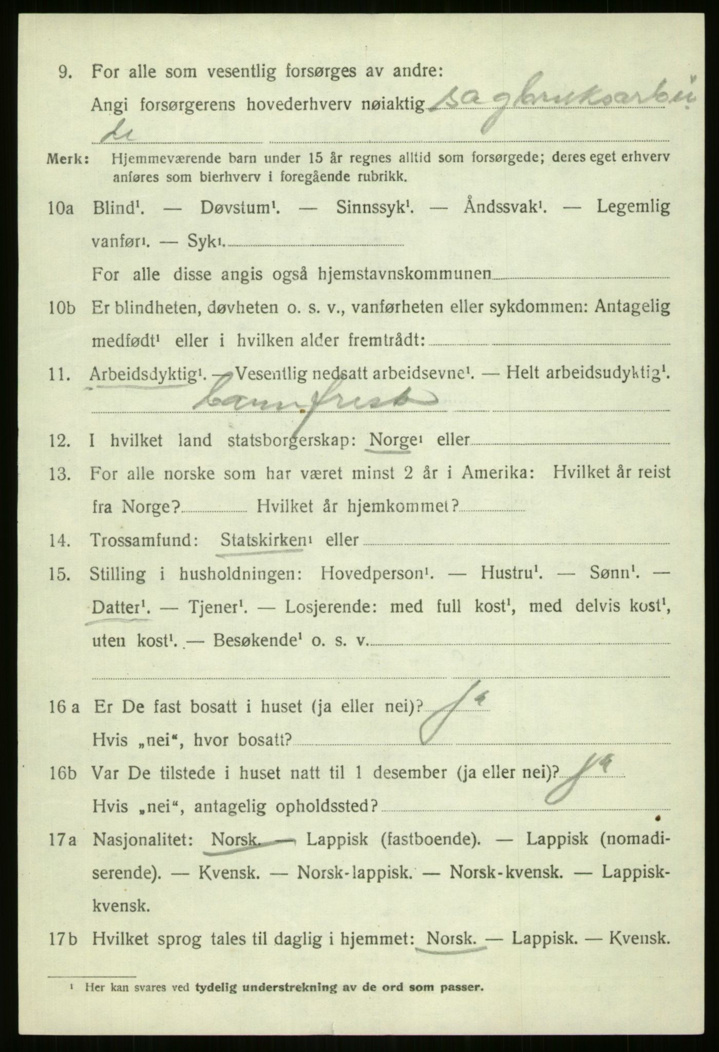 SATØ, 1920 census for Nordreisa, 1920, p. 3236