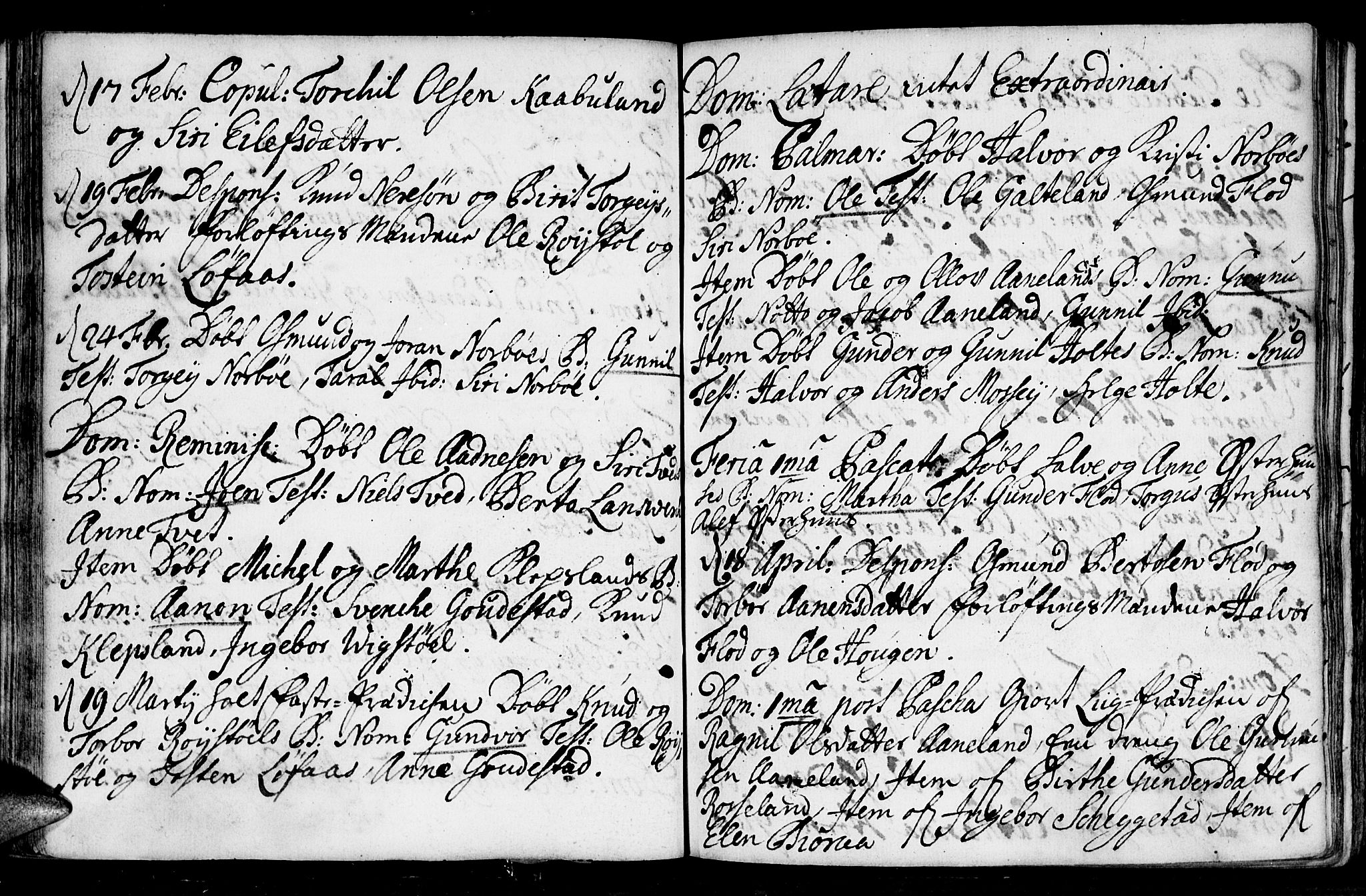 Evje sokneprestkontor, SAK/1111-0008/F/Fa/Faa/L0001: Parish register (official) no. A 1, 1705-1760, p. 55