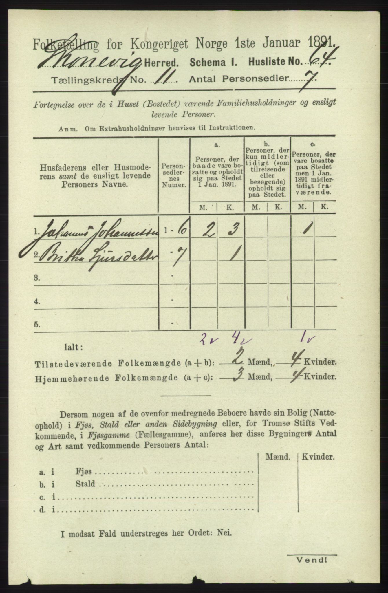 RA, 1891 census for 1212 Skånevik, 1891, p. 3315