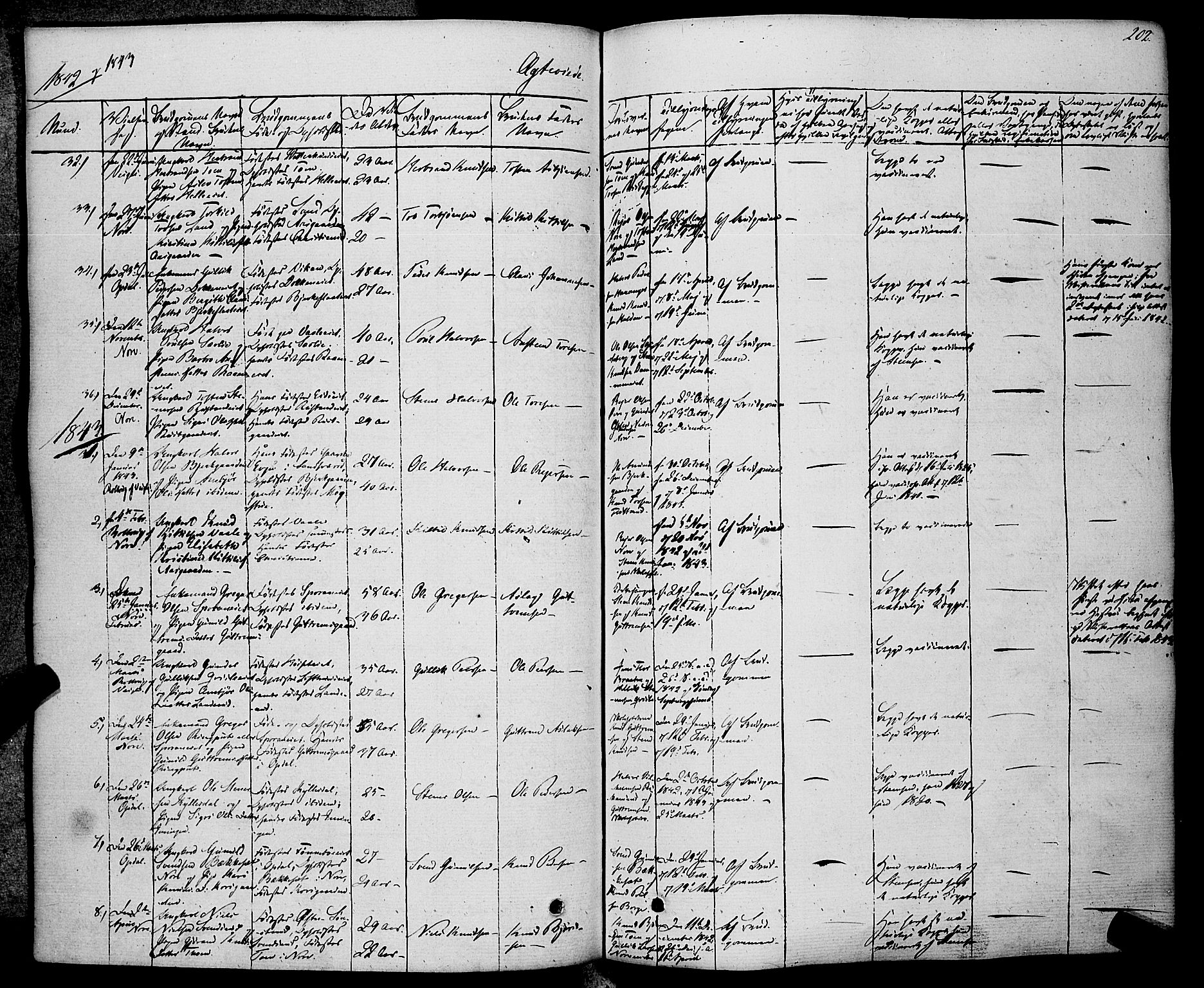 Rollag kirkebøker, AV/SAKO-A-240/F/Fa/L0007: Parish register (official) no. I 7, 1828-1847, p. 202