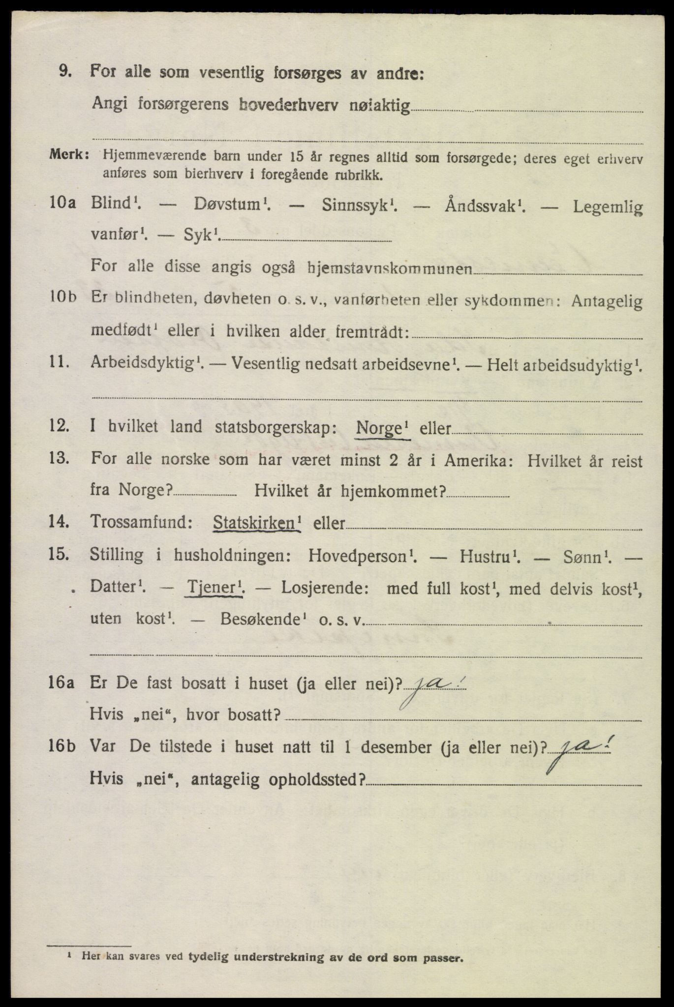 SAK, 1920 census for Vennesla, 1920, p. 2661