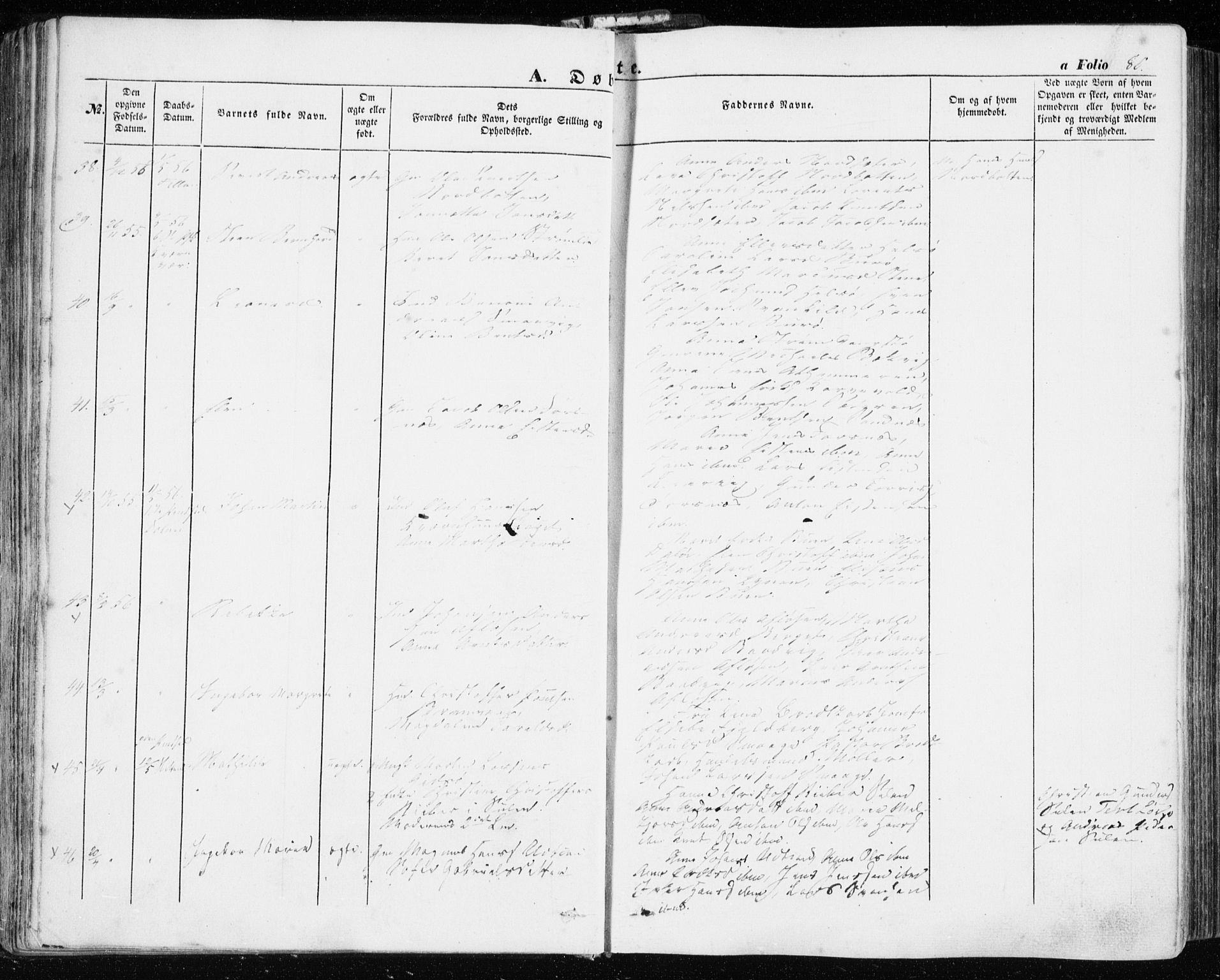 Ministerialprotokoller, klokkerbøker og fødselsregistre - Sør-Trøndelag, SAT/A-1456/634/L0530: Parish register (official) no. 634A06, 1852-1860, p. 80