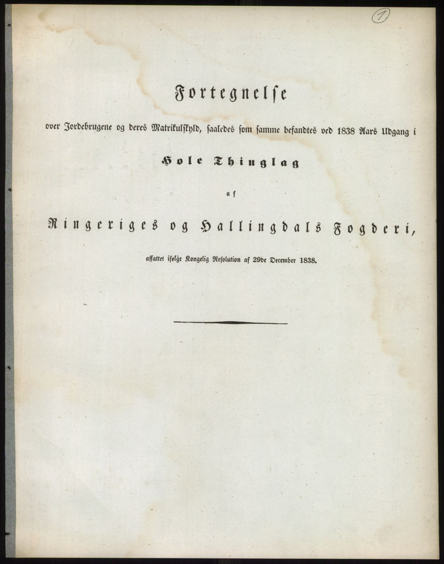 Andre publikasjoner, PUBL/PUBL-999/0002/0005: Bind 5 - Buskerud amt, 1838, p. 2