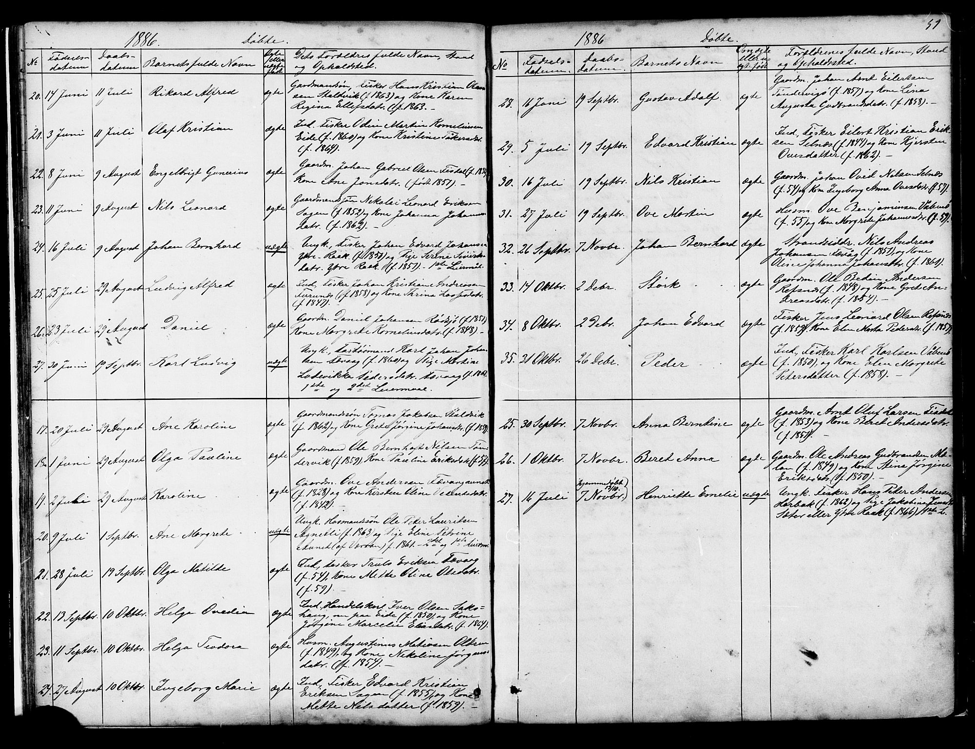 Ministerialprotokoller, klokkerbøker og fødselsregistre - Sør-Trøndelag, SAT/A-1456/653/L0657: Parish register (copy) no. 653C01, 1866-1893, p. 39