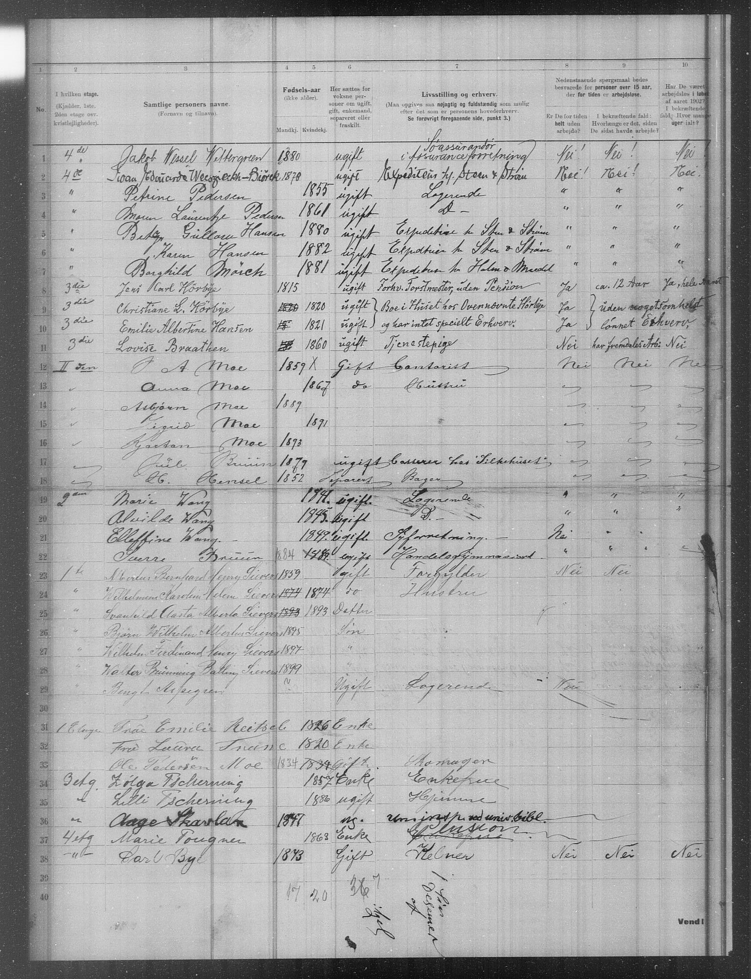 OBA, Municipal Census 1902 for Kristiania, 1902, p. 16102