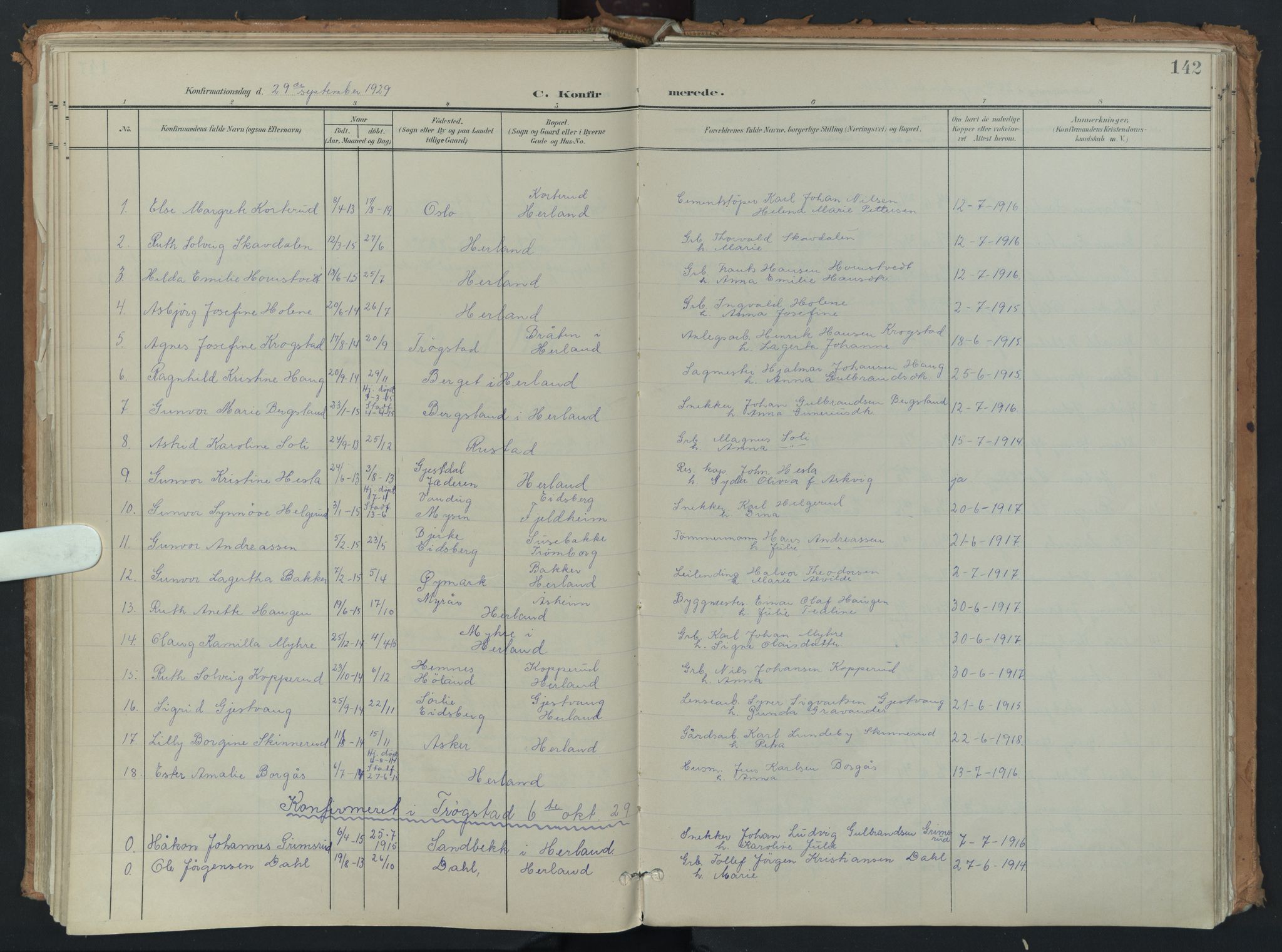 Eidsberg prestekontor Kirkebøker, AV/SAO-A-10905/F/Fb/L0002: Parish register (official) no. II 2, 1901-1933, p. 142