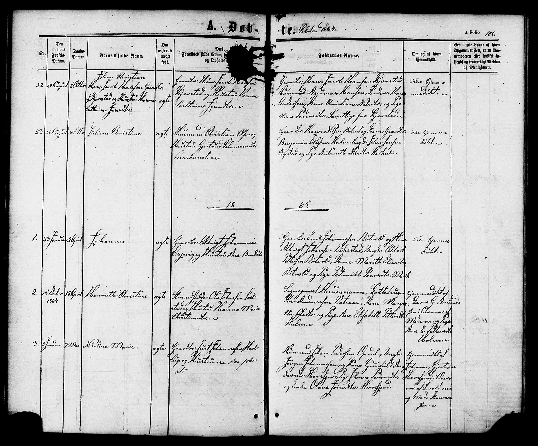 Ministerialprotokoller, klokkerbøker og fødselsregistre - Nordland, AV/SAT-A-1459/810/L0147: Parish register (official) no. 810A08 /2, 1862-1874, p. 106