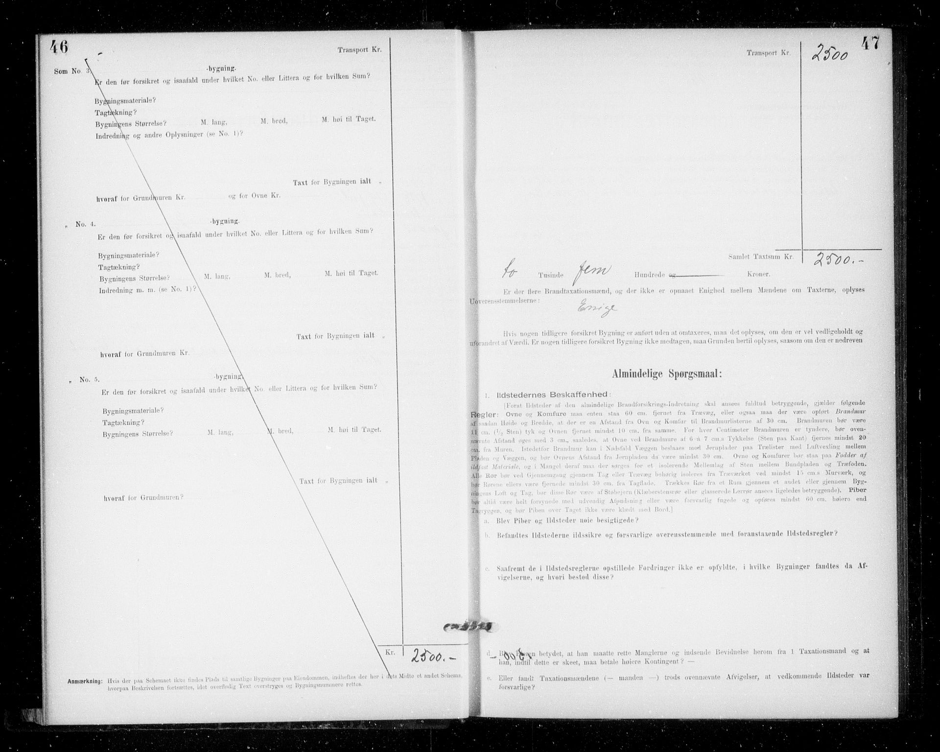 Lensmannen i Jondal, SAB/A-33101/0012/L0005: Branntakstprotokoll, skjematakst, 1894-1951, p. 46-47