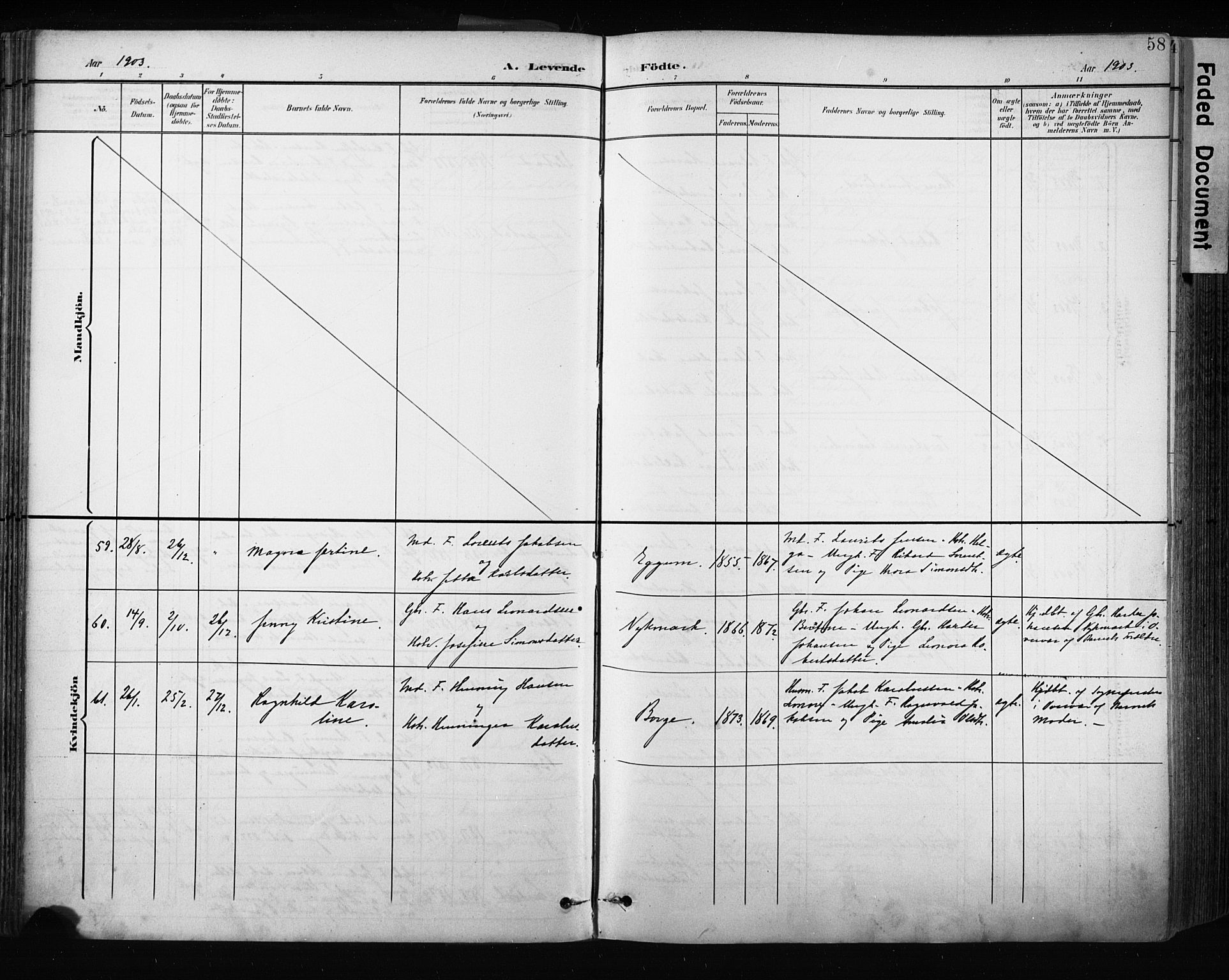 Ministerialprotokoller, klokkerbøker og fødselsregistre - Nordland, AV/SAT-A-1459/880/L1134: Parish register (official) no. 880A08, 1899-1908, p. 58