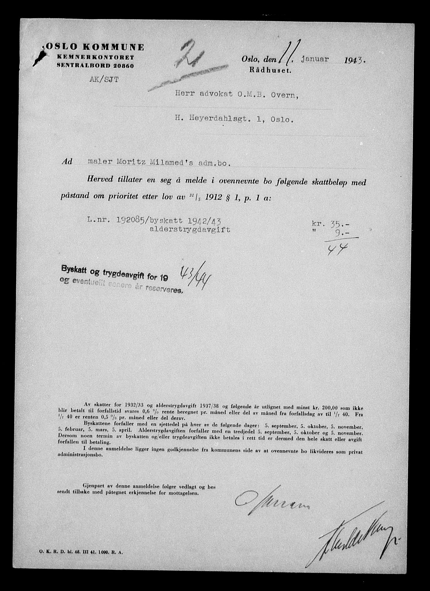 Justisdepartementet, Tilbakeføringskontoret for inndratte formuer, AV/RA-S-1564/H/Hc/Hcc/L0965: --, 1945-1947, p. 26