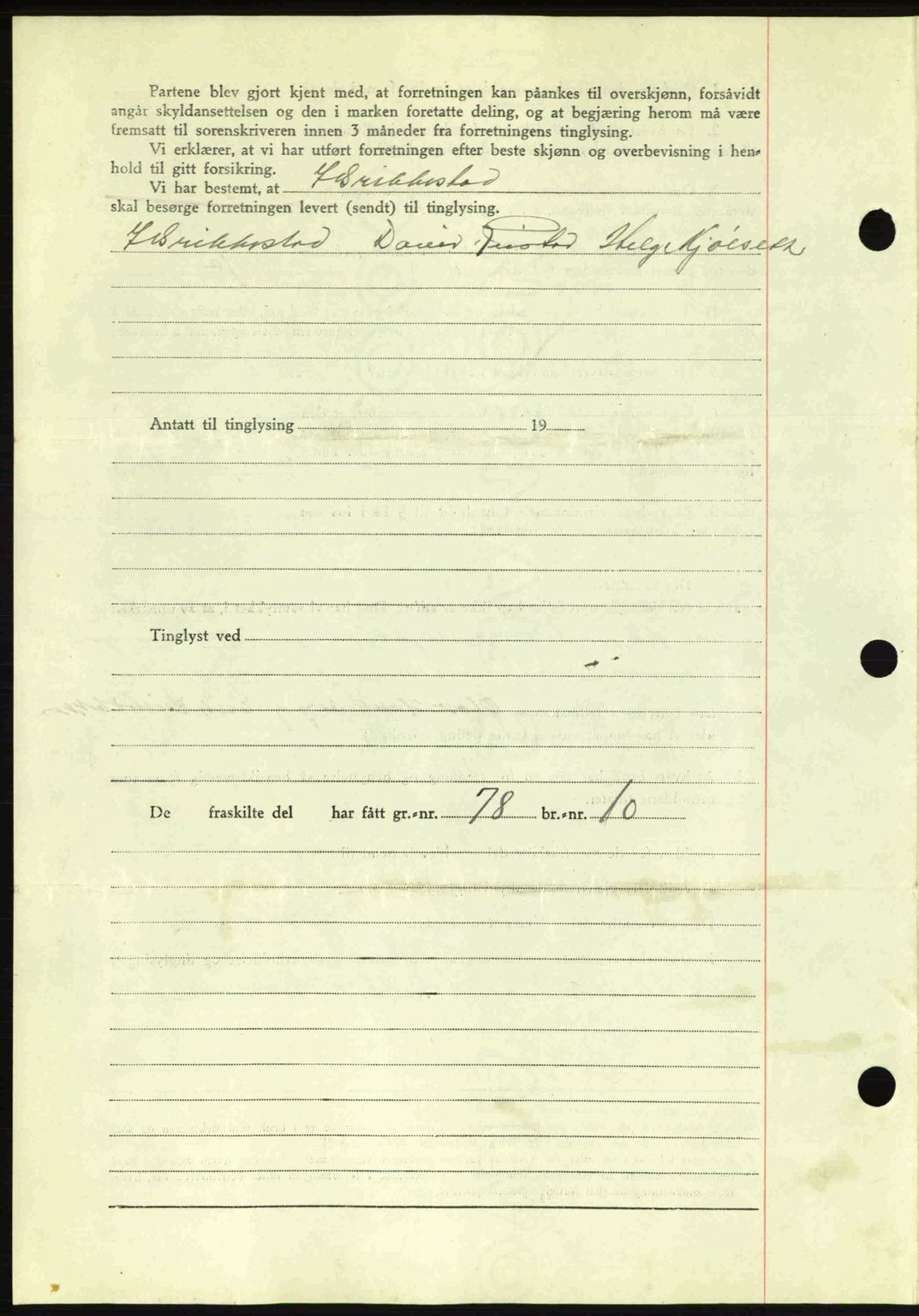 Romsdal sorenskriveri, AV/SAT-A-4149/1/2/2C: Mortgage book no. A10, 1941-1941, Diary no: : 1509/1941