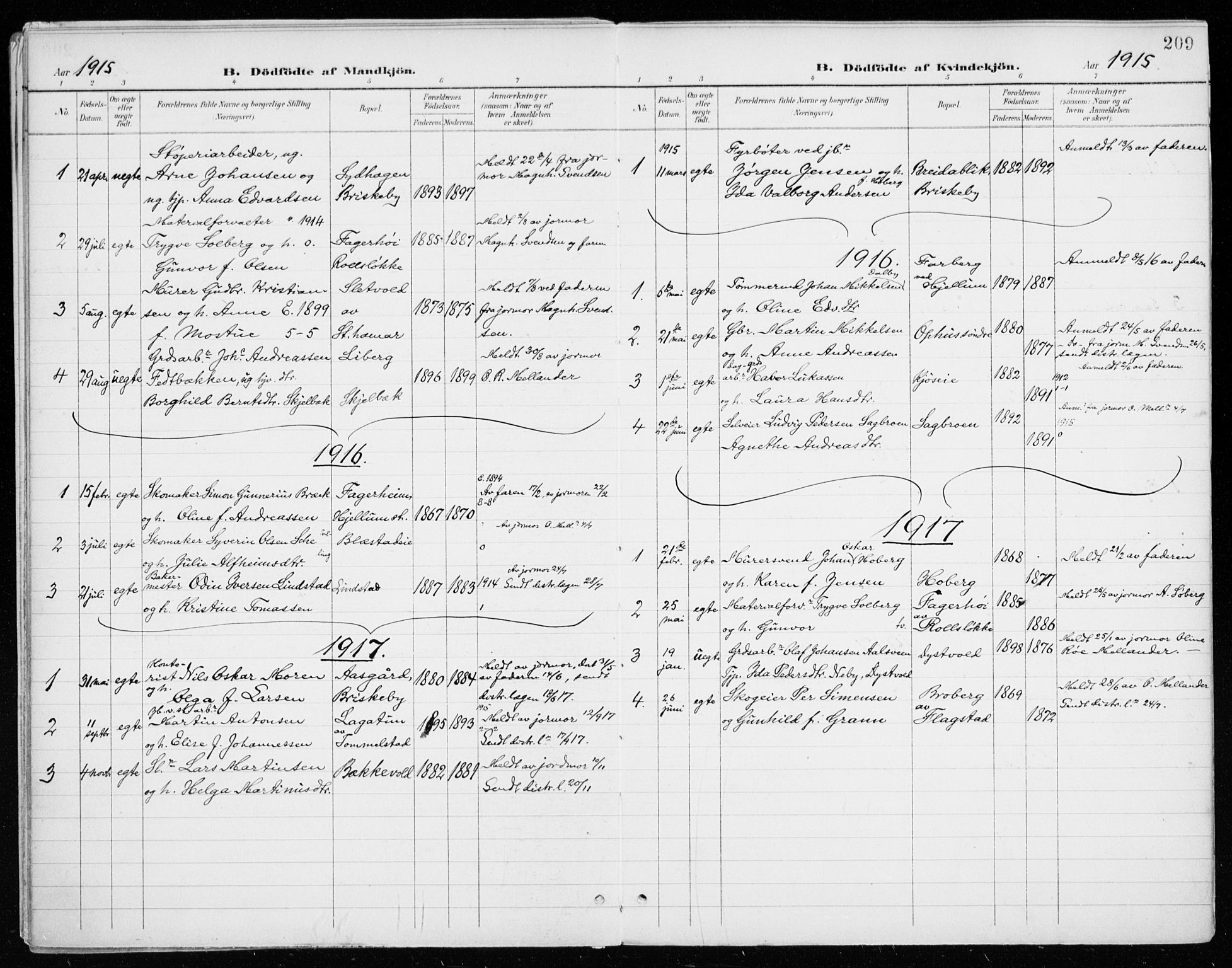 Vang prestekontor, Hedmark, SAH/PREST-008/H/Ha/Haa/L0021: Parish register (official) no. 21, 1902-1917, p. 209