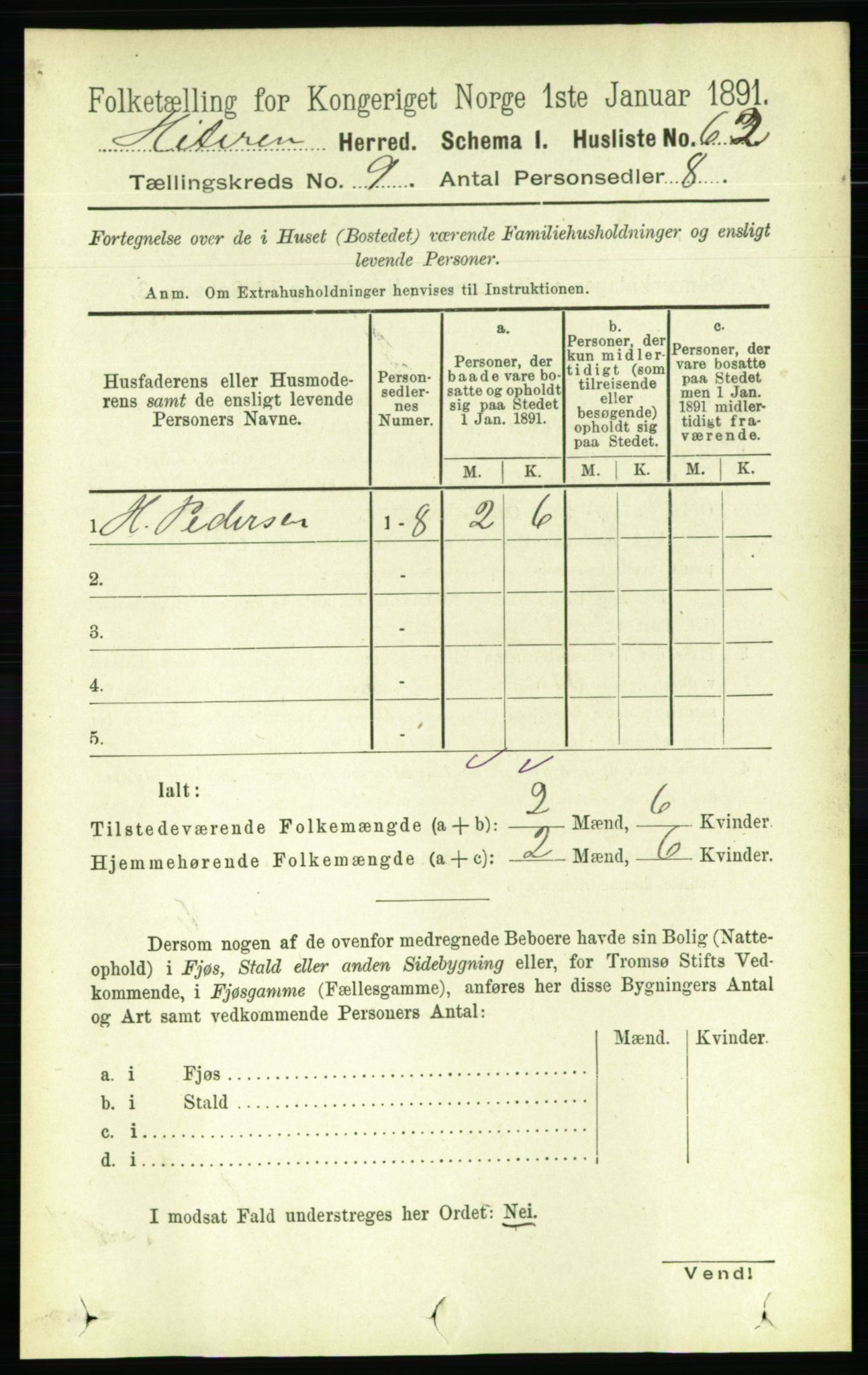 RA, 1891 census for 1617 Hitra, 1891, p. 1739