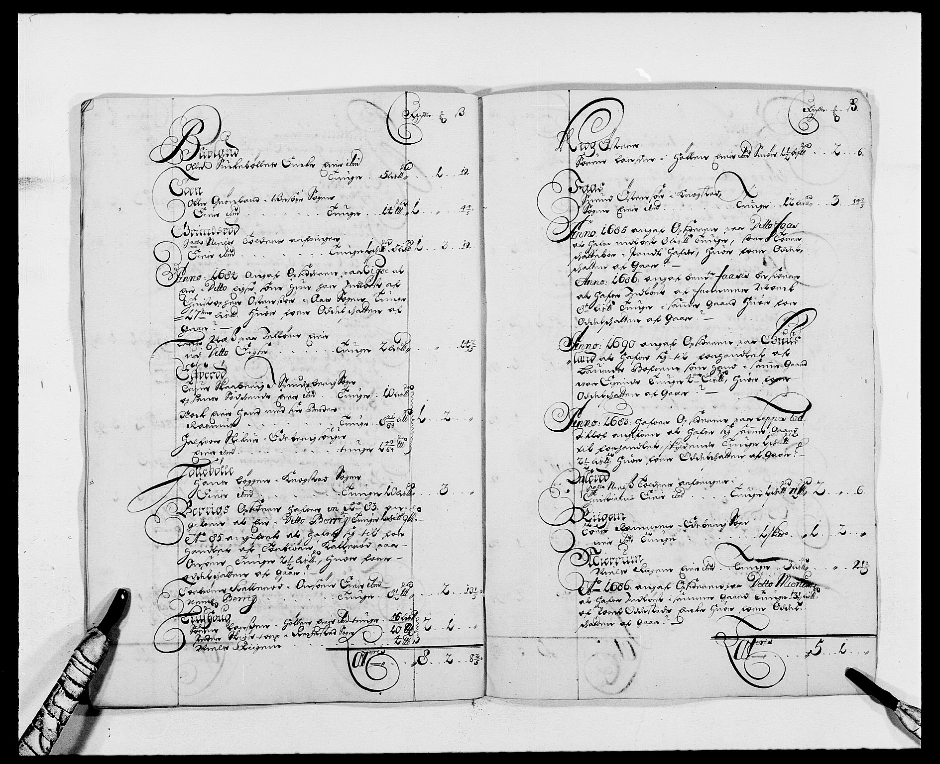 Rentekammeret inntil 1814, Reviderte regnskaper, Fogderegnskap, RA/EA-4092/R02/L0106: Fogderegnskap Moss og Verne kloster, 1688-1691, p. 541