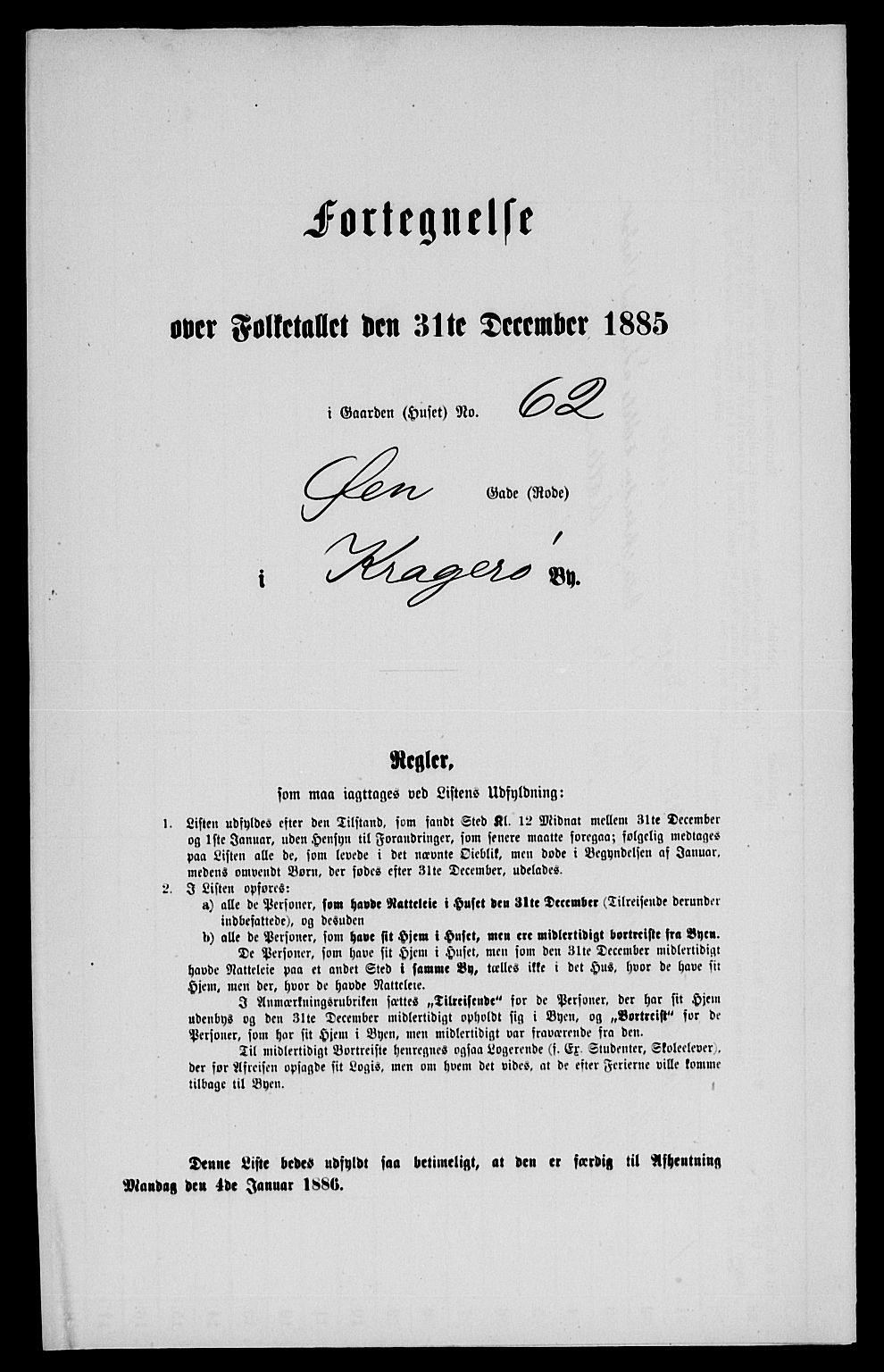SAKO, 1885 census for 0801 Kragerø, 1885, p. 580