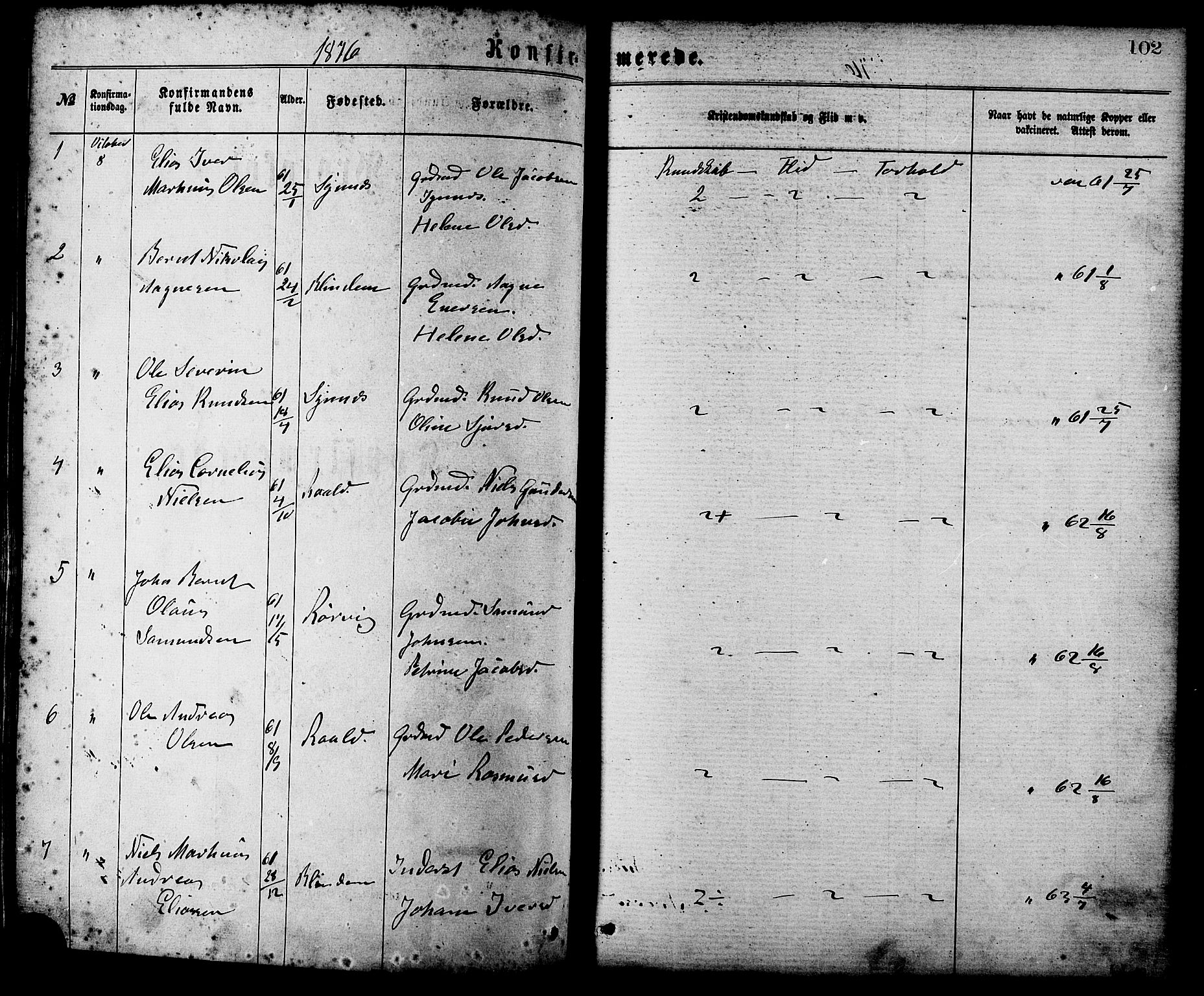 Ministerialprotokoller, klokkerbøker og fødselsregistre - Møre og Romsdal, SAT/A-1454/537/L0519: Parish register (official) no. 537A03, 1876-1889, p. 102