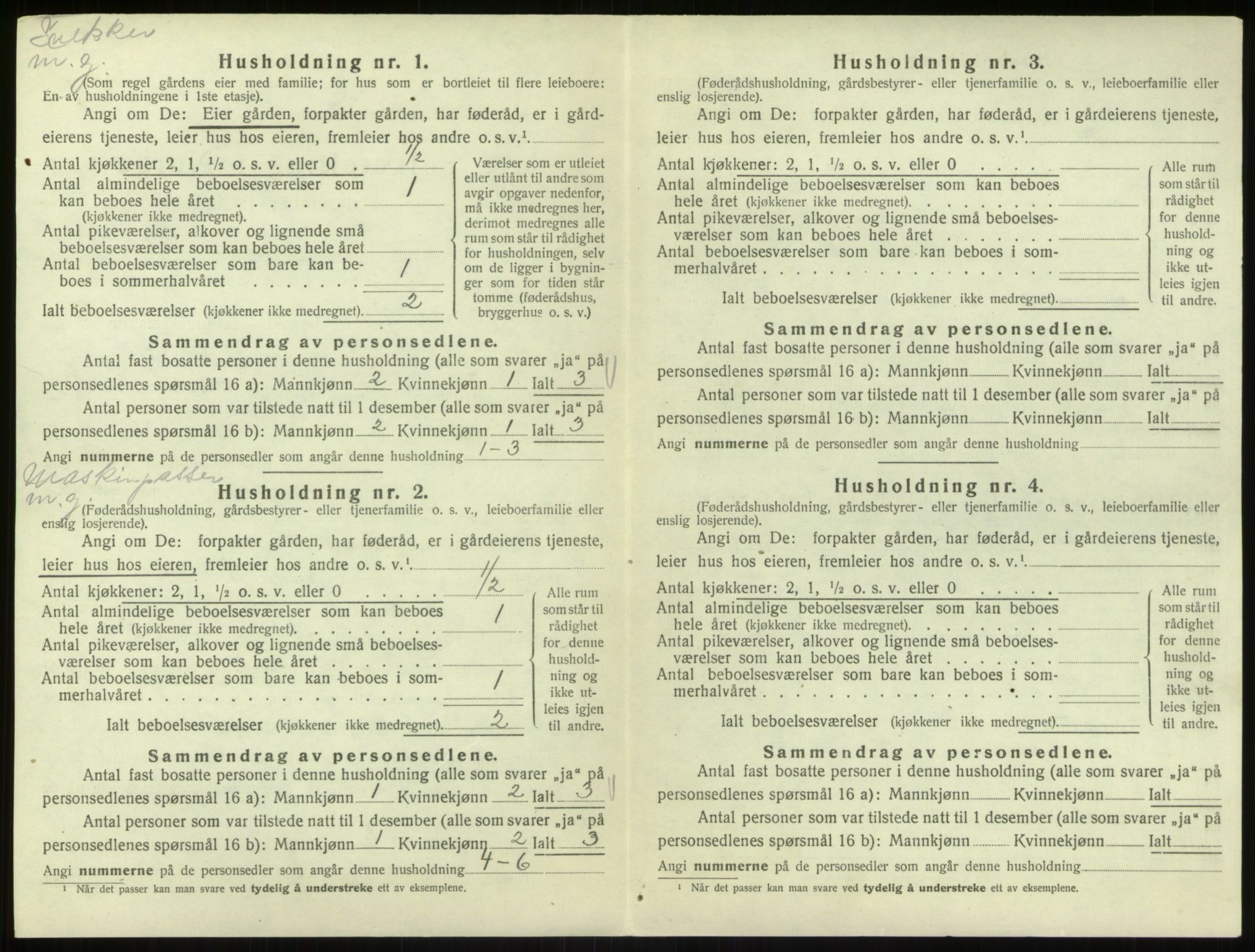 SAB, 1920 census for Hosanger, 1920, p. 532