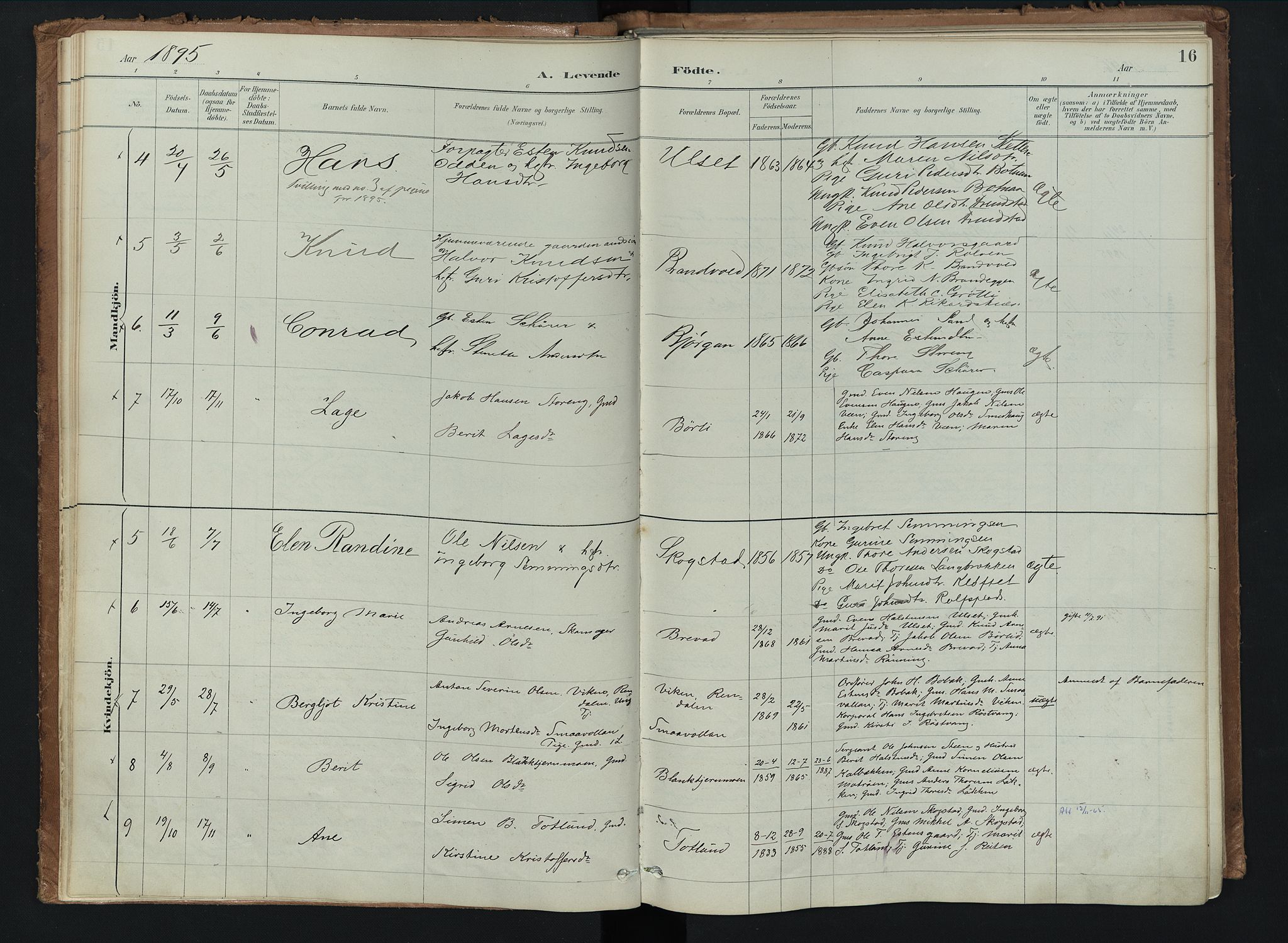 Kvikne prestekontor, AV/SAH-PREST-064/H/Ha/Haa/L0008: Parish register (official) no. 8, 1887-1911, p. 16