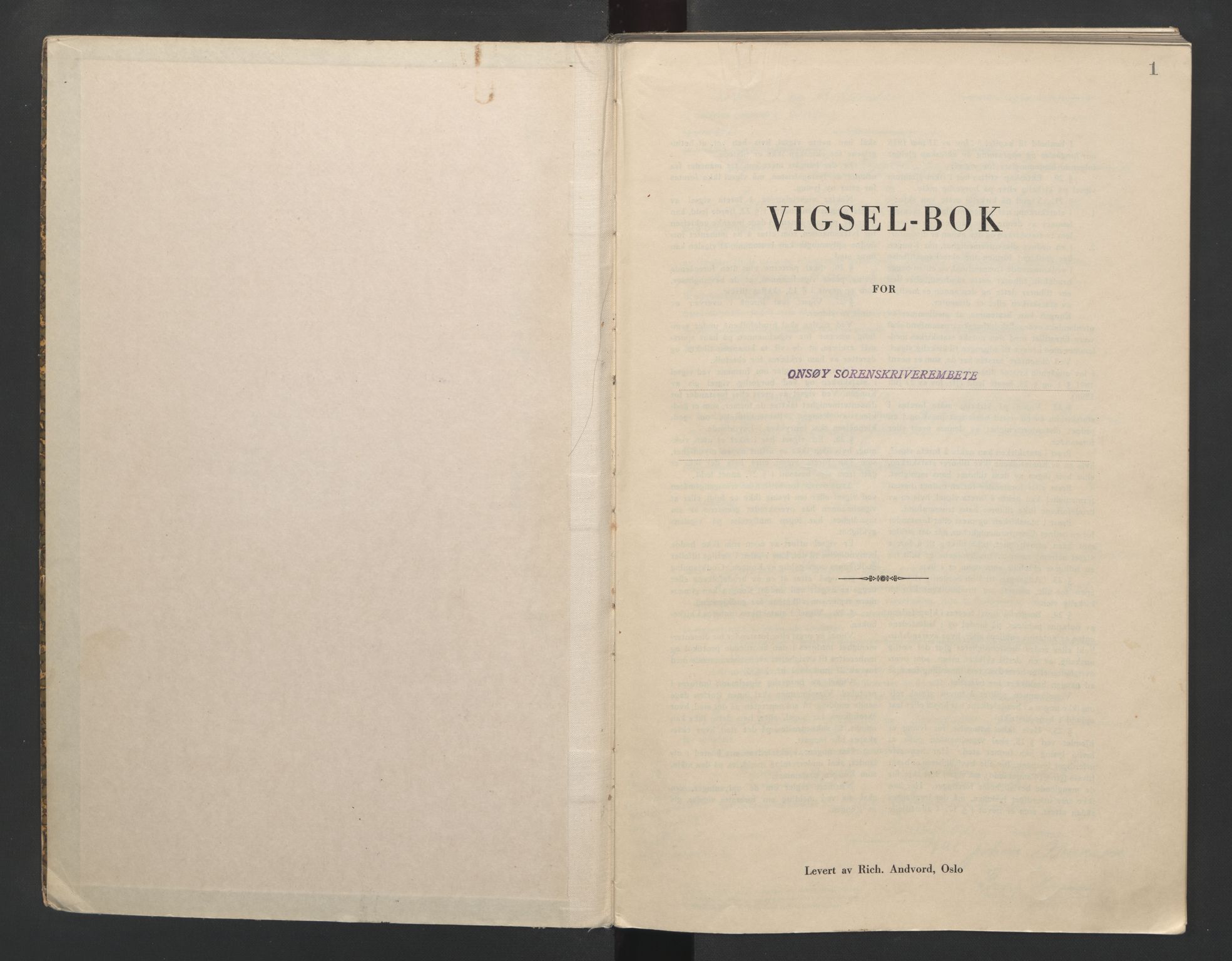 Onsøy sorenskriveri, SAO/A-10474/L/La/L0004: Vigselsbok, 1943-1944, p. 1
