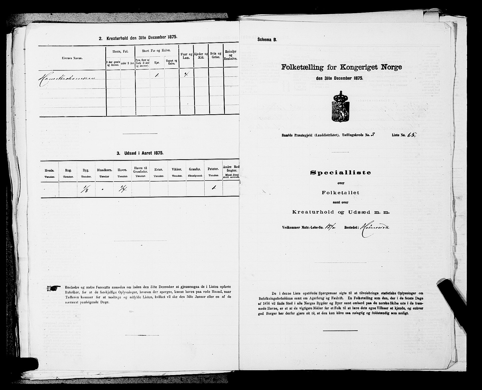 SAKO, 1875 census for 0814L Bamble/Bamble, 1875, p. 524