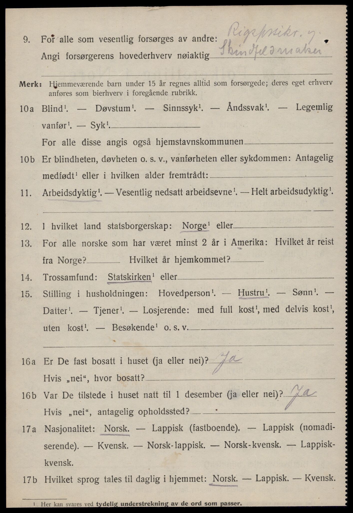 SAT, 1920 census for Meldal, 1920, p. 8196