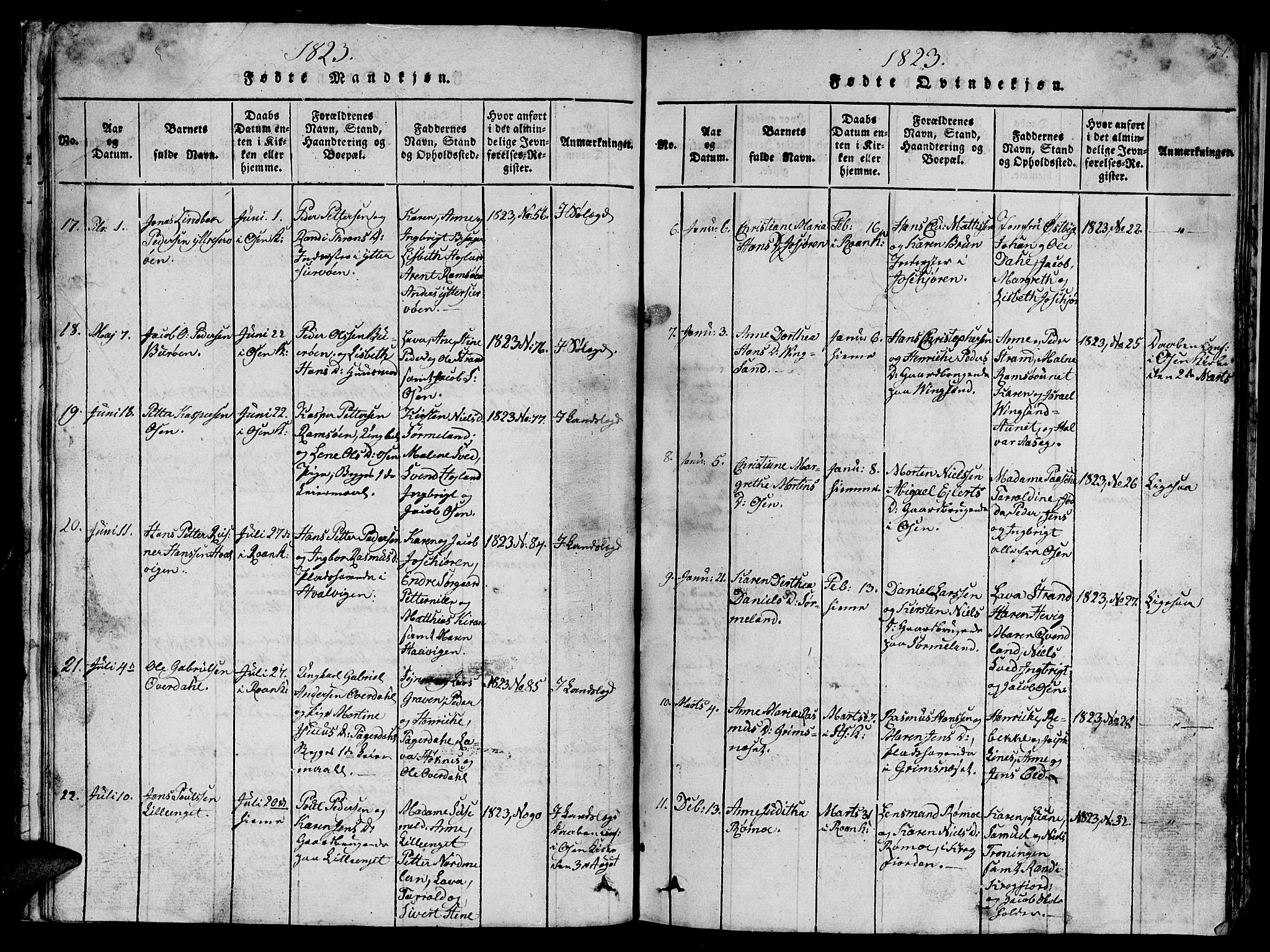 Ministerialprotokoller, klokkerbøker og fødselsregistre - Sør-Trøndelag, AV/SAT-A-1456/657/L0714: Parish register (copy) no. 657C01, 1818-1868, p. 27