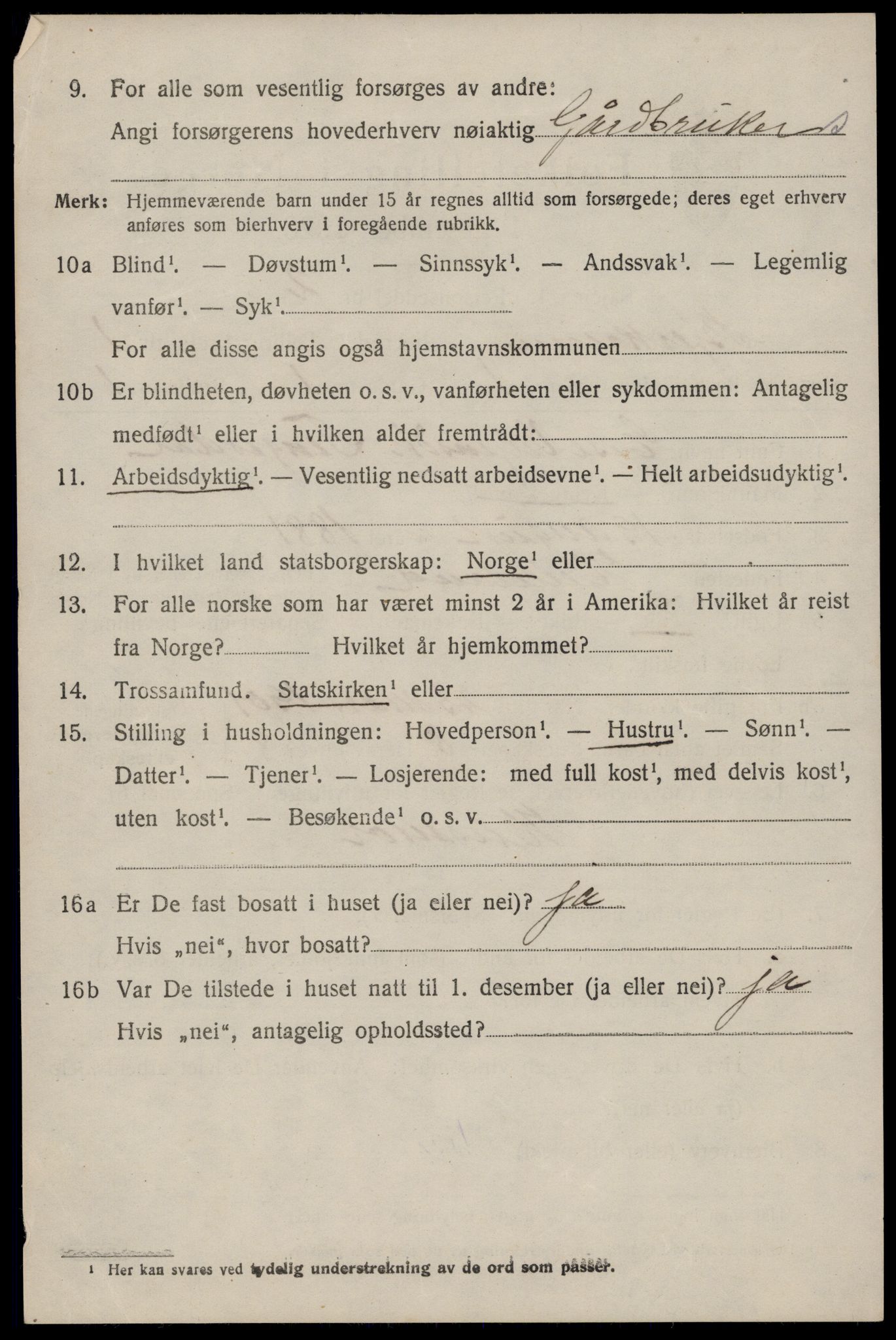 SAST, 1920 census for Bjerkreim, 1920, p. 589