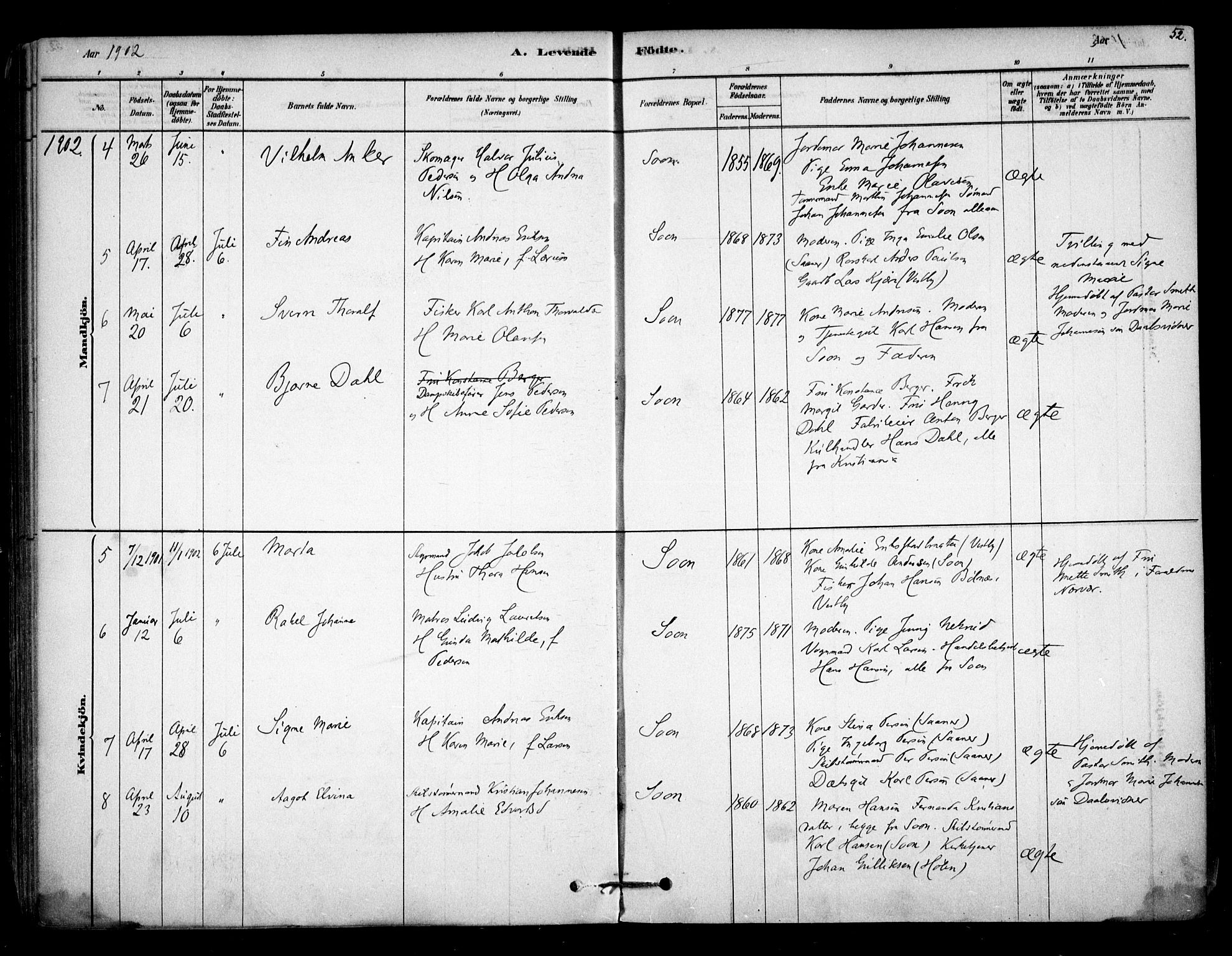 Vestby prestekontor Kirkebøker, AV/SAO-A-10893/F/Fc/L0001: Parish register (official) no. III 1, 1878-1906, p. 52