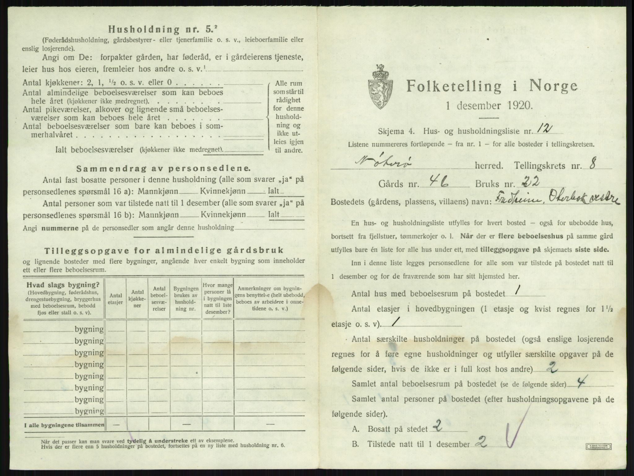 SAKO, 1920 census for Nøtterøy, 1920, p. 1525
