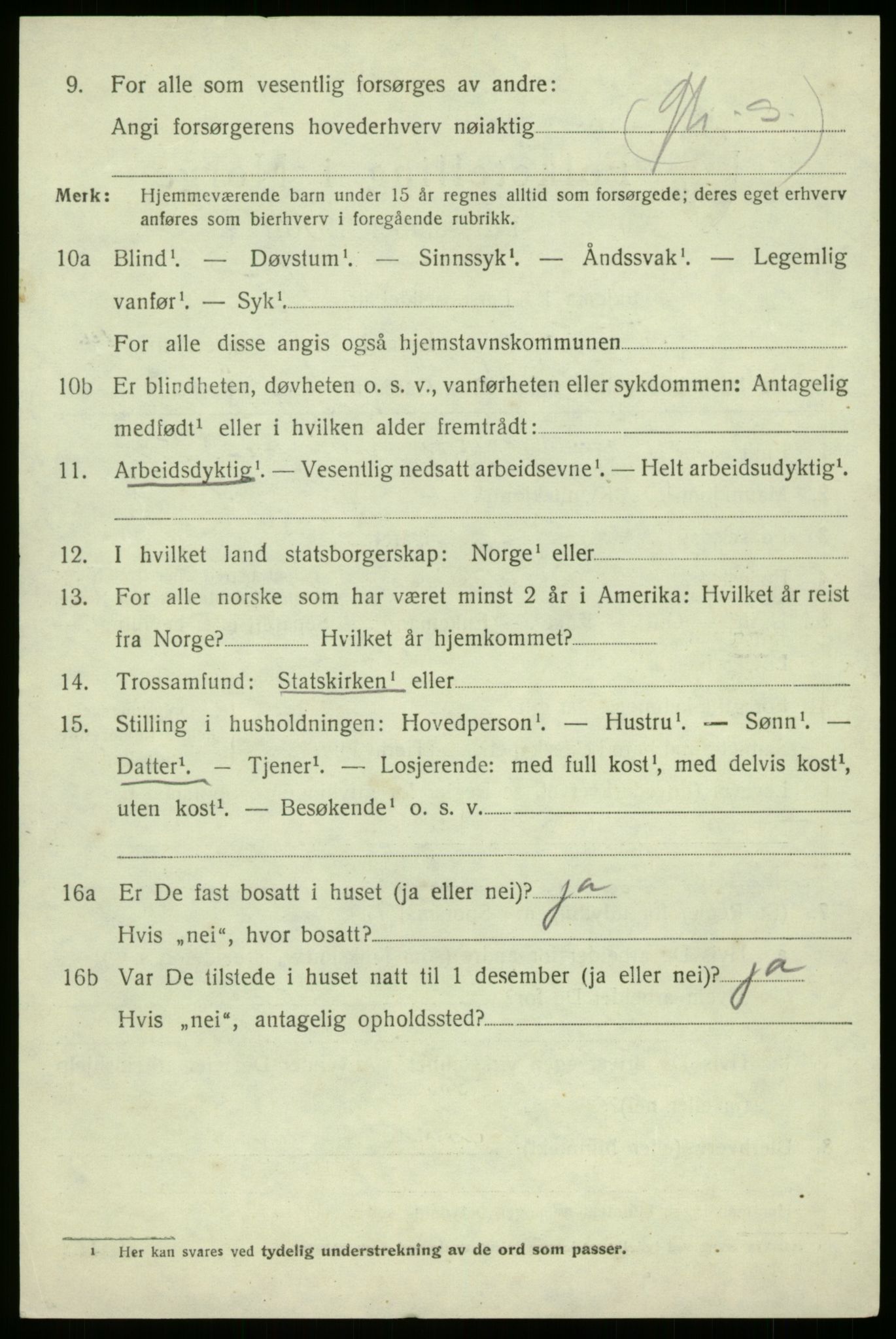 SAB, 1920 census for Manger, 1920, p. 8441