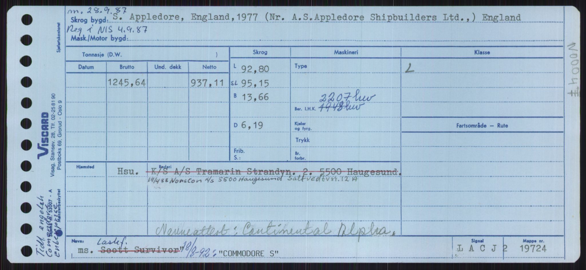 Sjøfartsdirektoratet med forløpere, Skipsmålingen, RA/S-1627/H/Ha/L0001/0002: Fartøy, A-Eig / Fartøy Bjør-Eig, p. 689